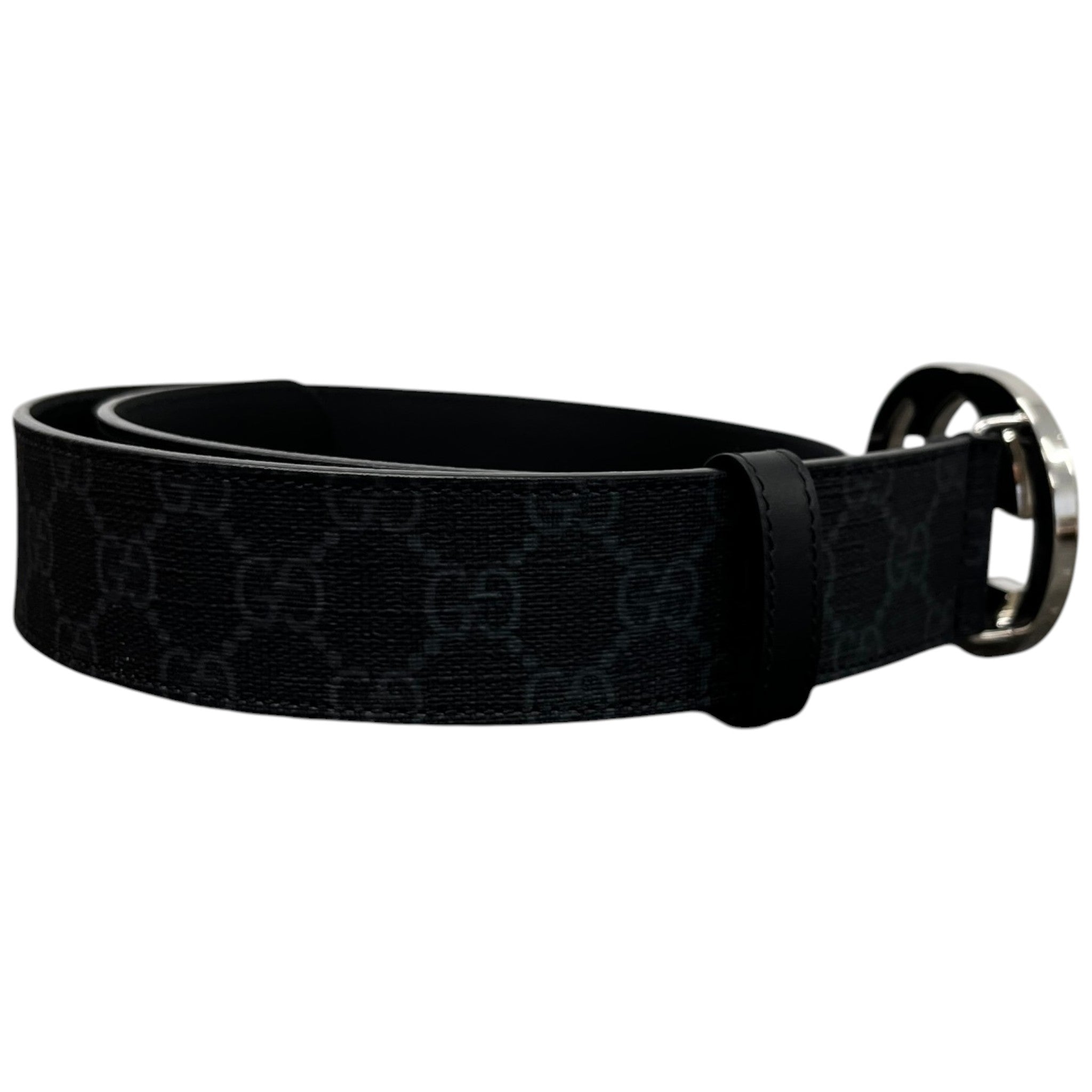 Men's Interlocking G Belt Black Size Waist 32"