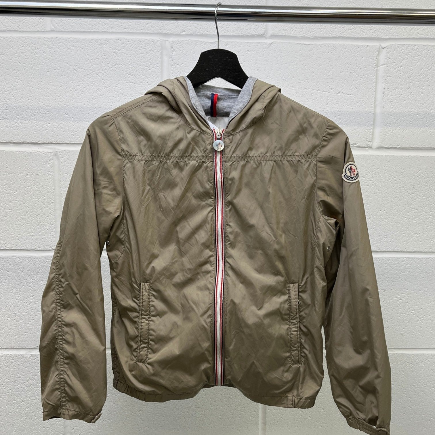 Men's Urville Hooded Junior Age 10 Jacket Beige Size XXS