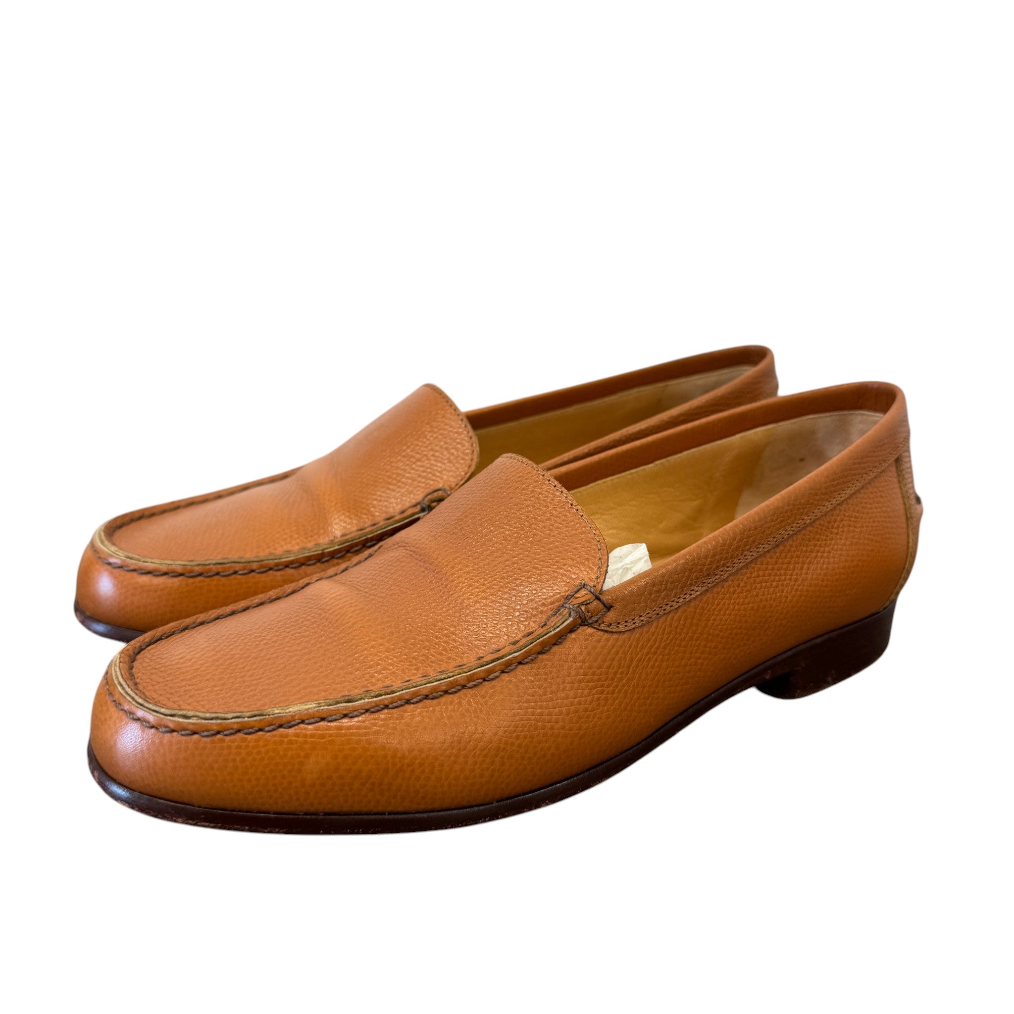 Women's Leather Loafers Brown Size EU 38 / UK 5