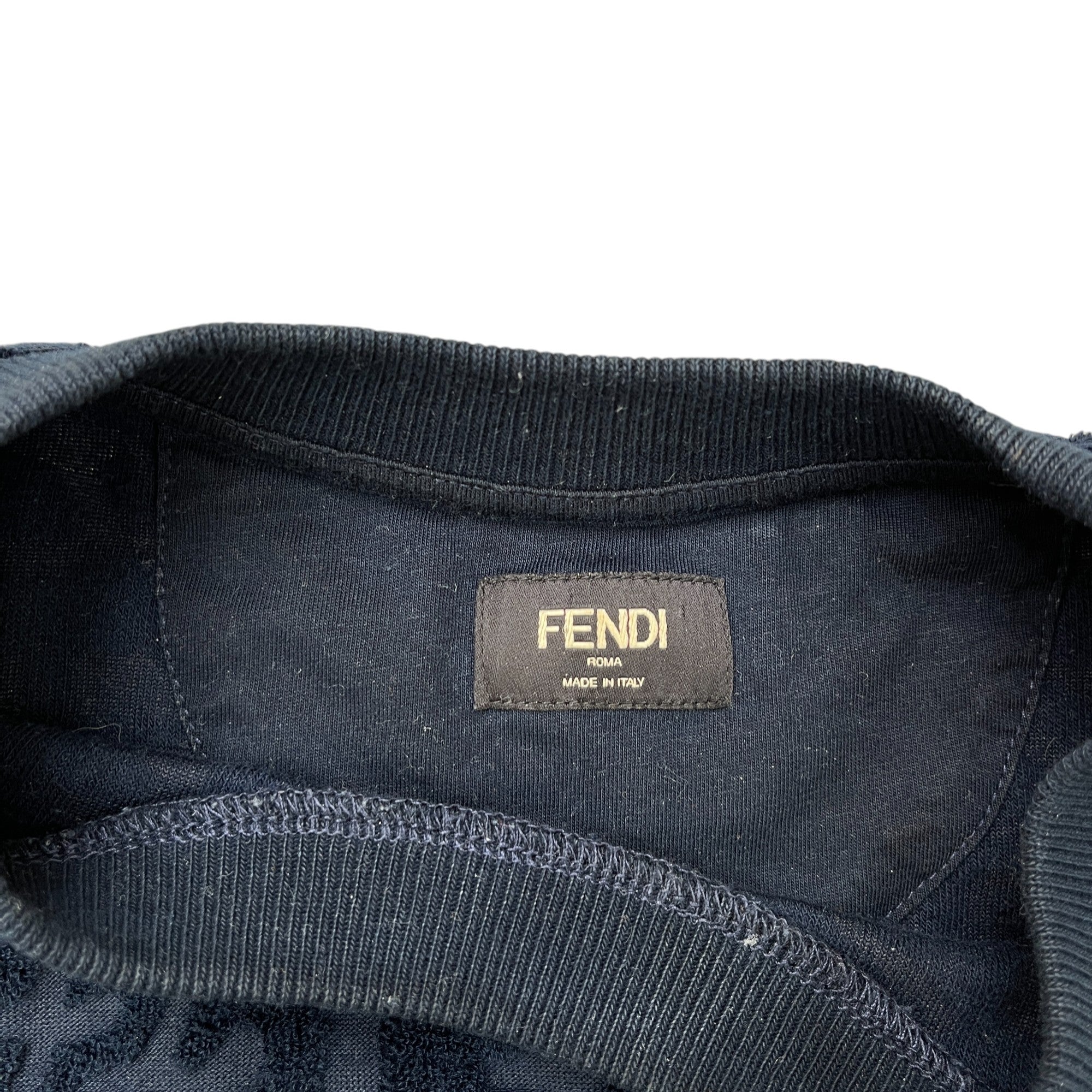 Men's Ff Jacquard Toweling T-Shirt Navy Size L