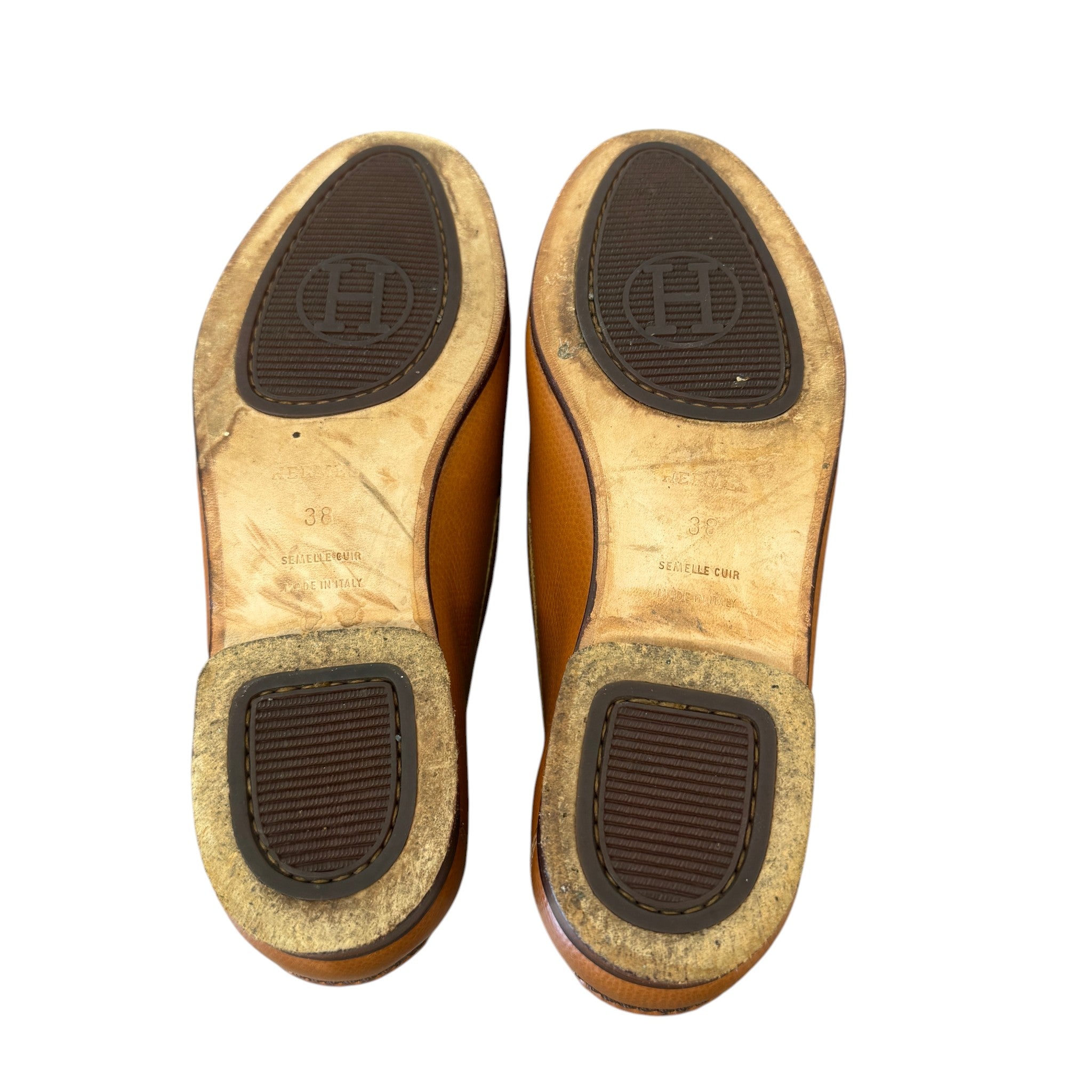Women's Leather Loafers Brown Size EU 38 / UK 5