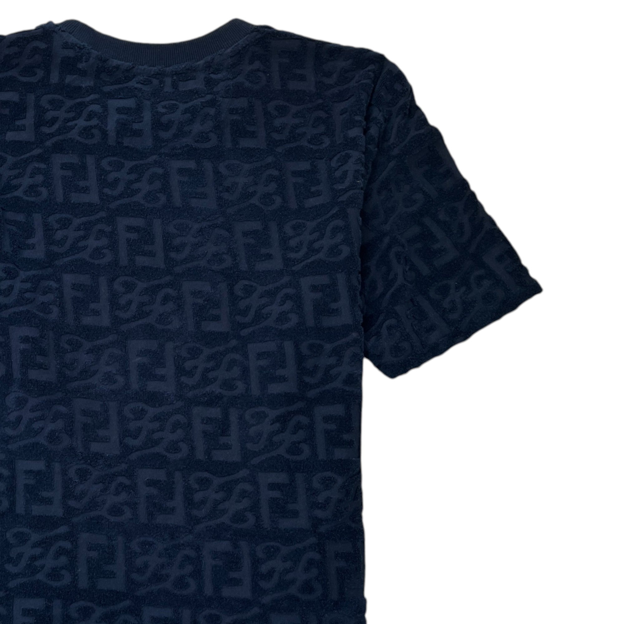 Men's Ff Jacquard Toweling T-Shirt Navy Size L