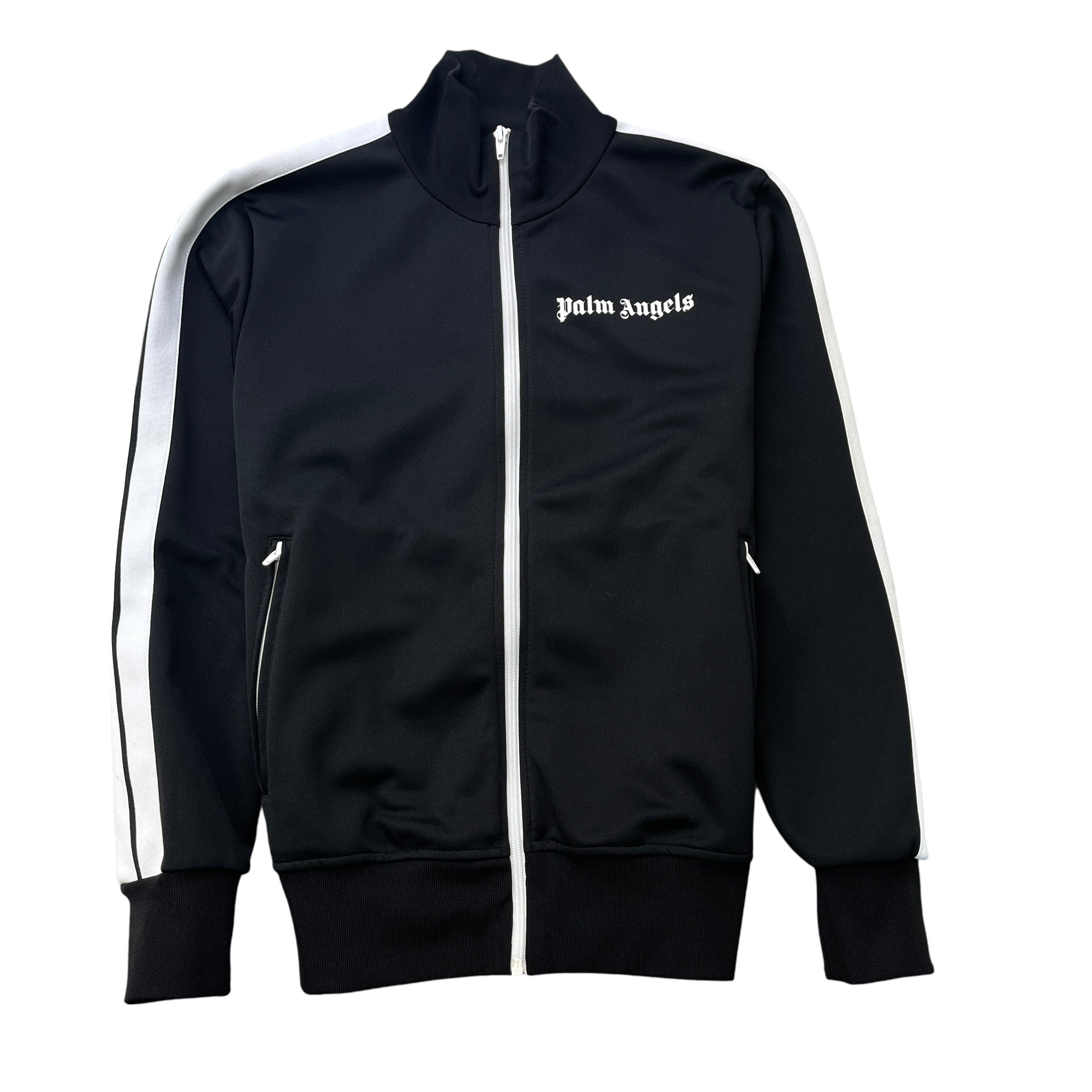 Men's Logo Print Track Jacket Black Size M