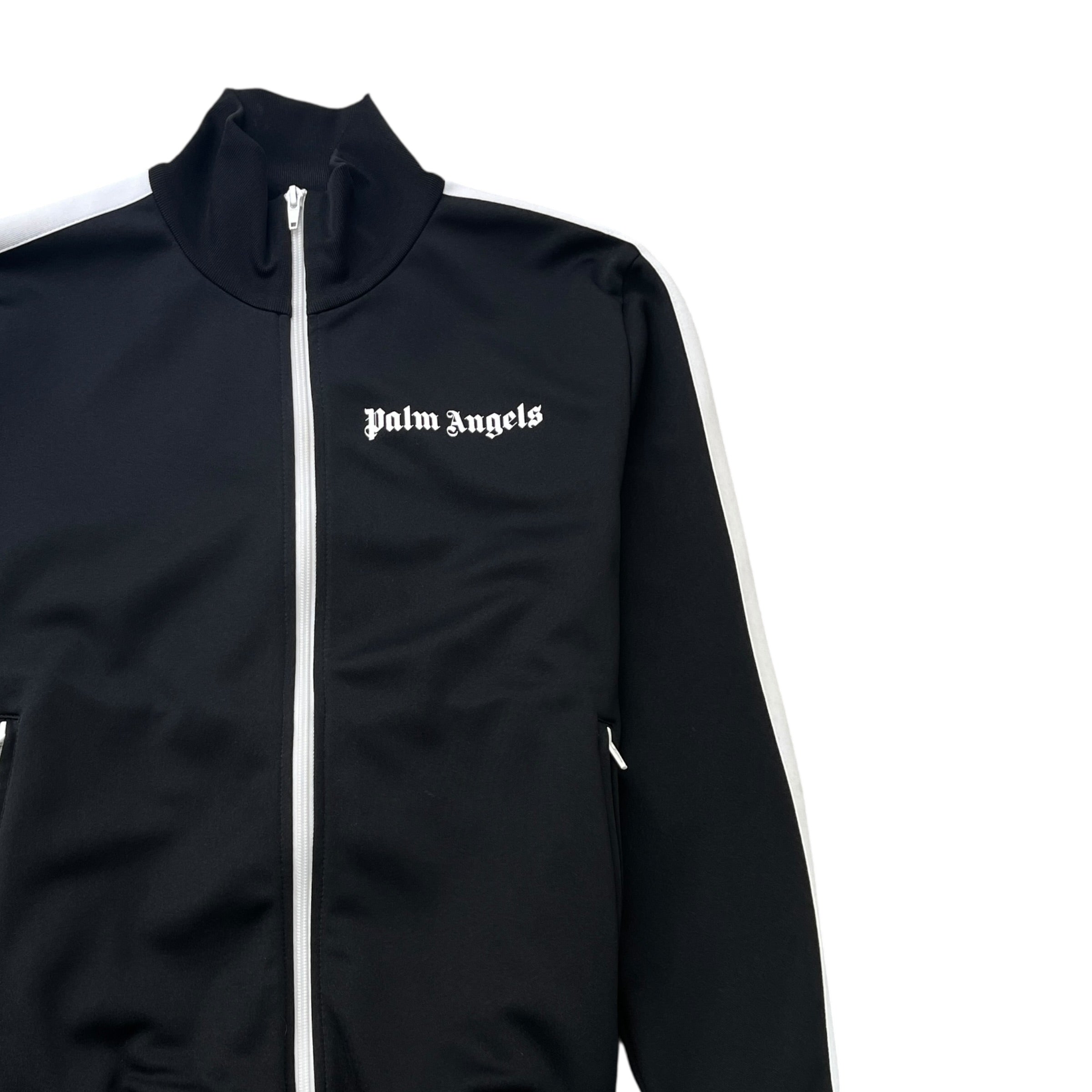 Men's Logo Print Track Jacket Black Size M