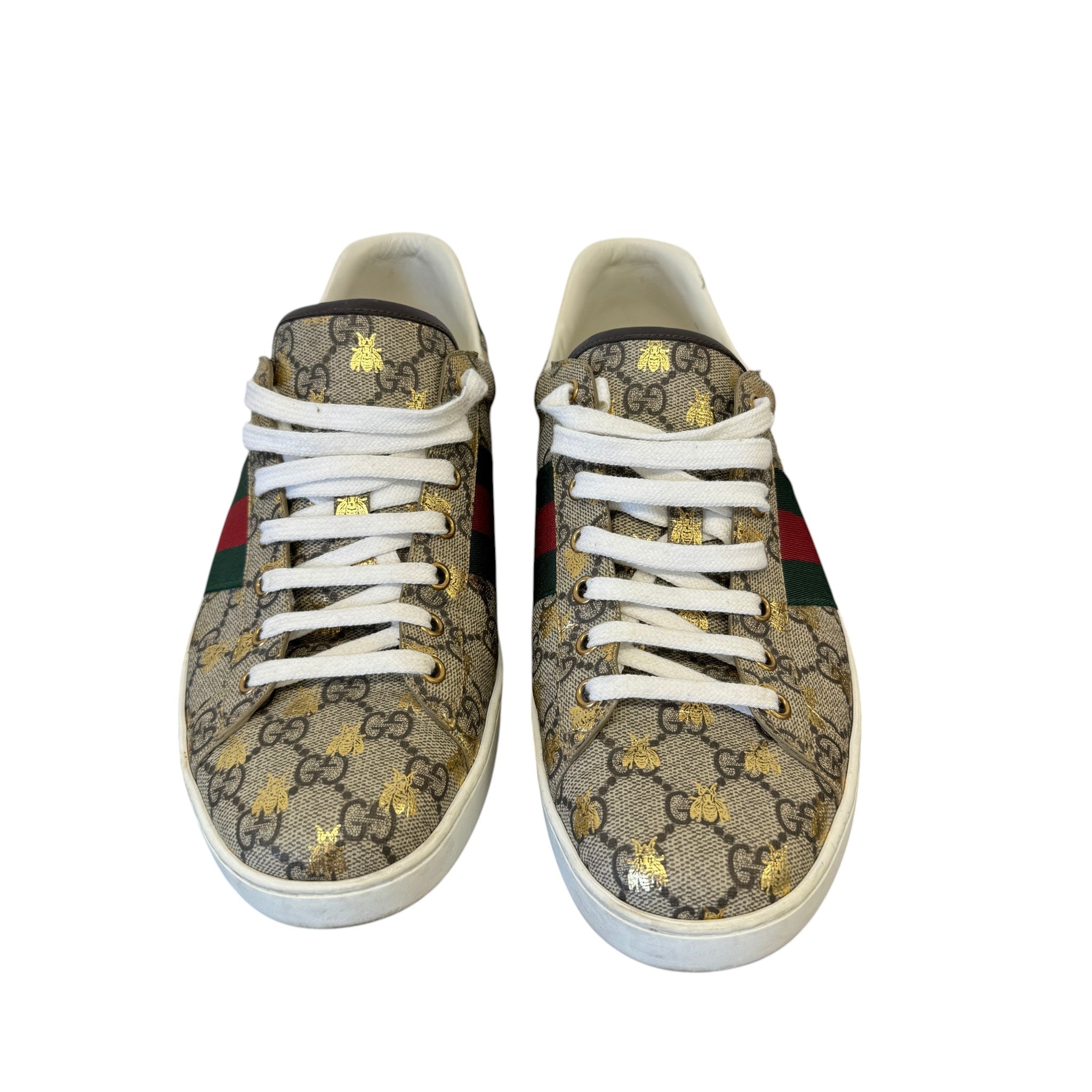 Men's Ace Gg Supreme Bee Low Trainers Beige Size EU 44 / UK 10