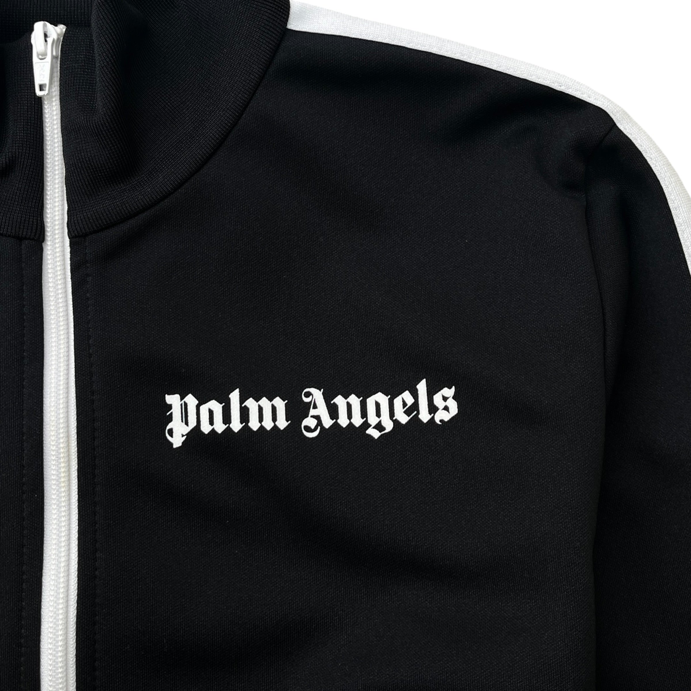 Men's Logo Print Track Jacket Black Size M