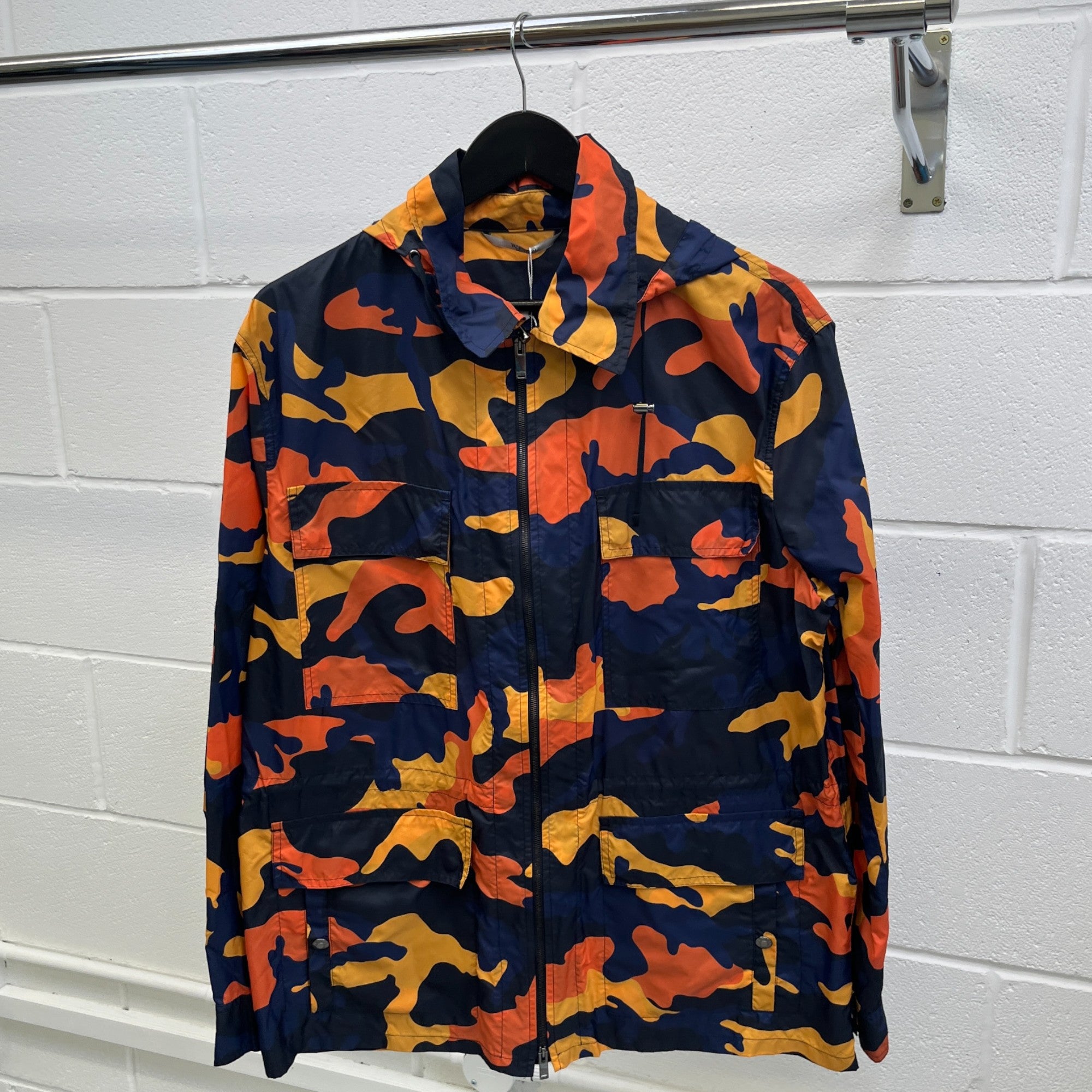 Men's Camouflage Print Windbreaker Navy Size IT 48 / M
