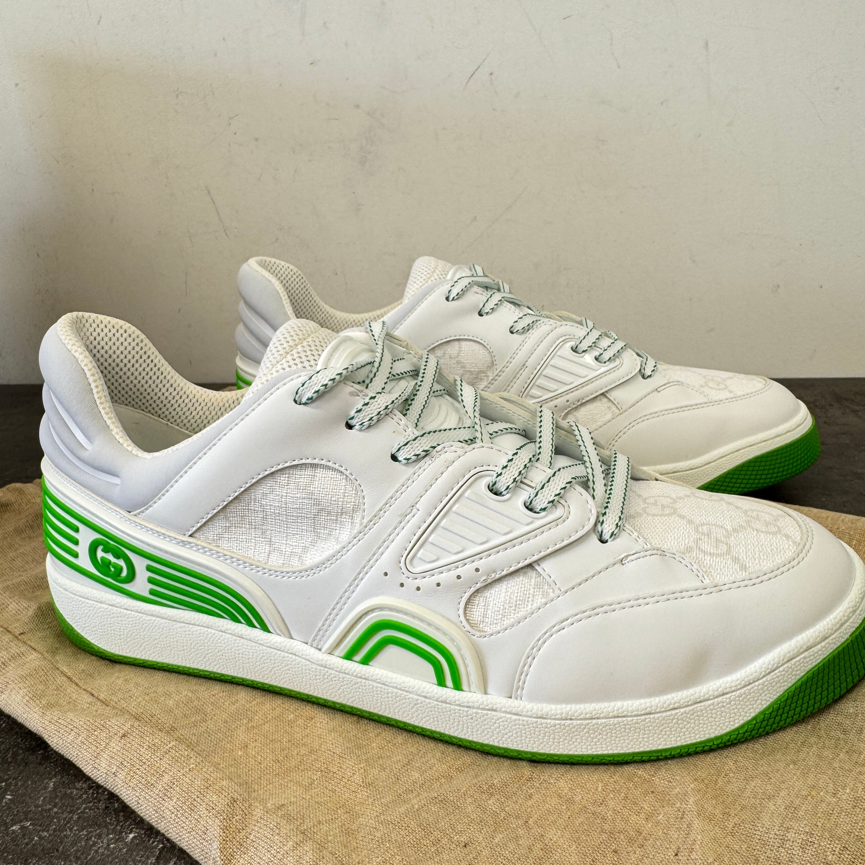 Men's Gg Supreme Basket Low Trainers White Size EU 43 / UK 9