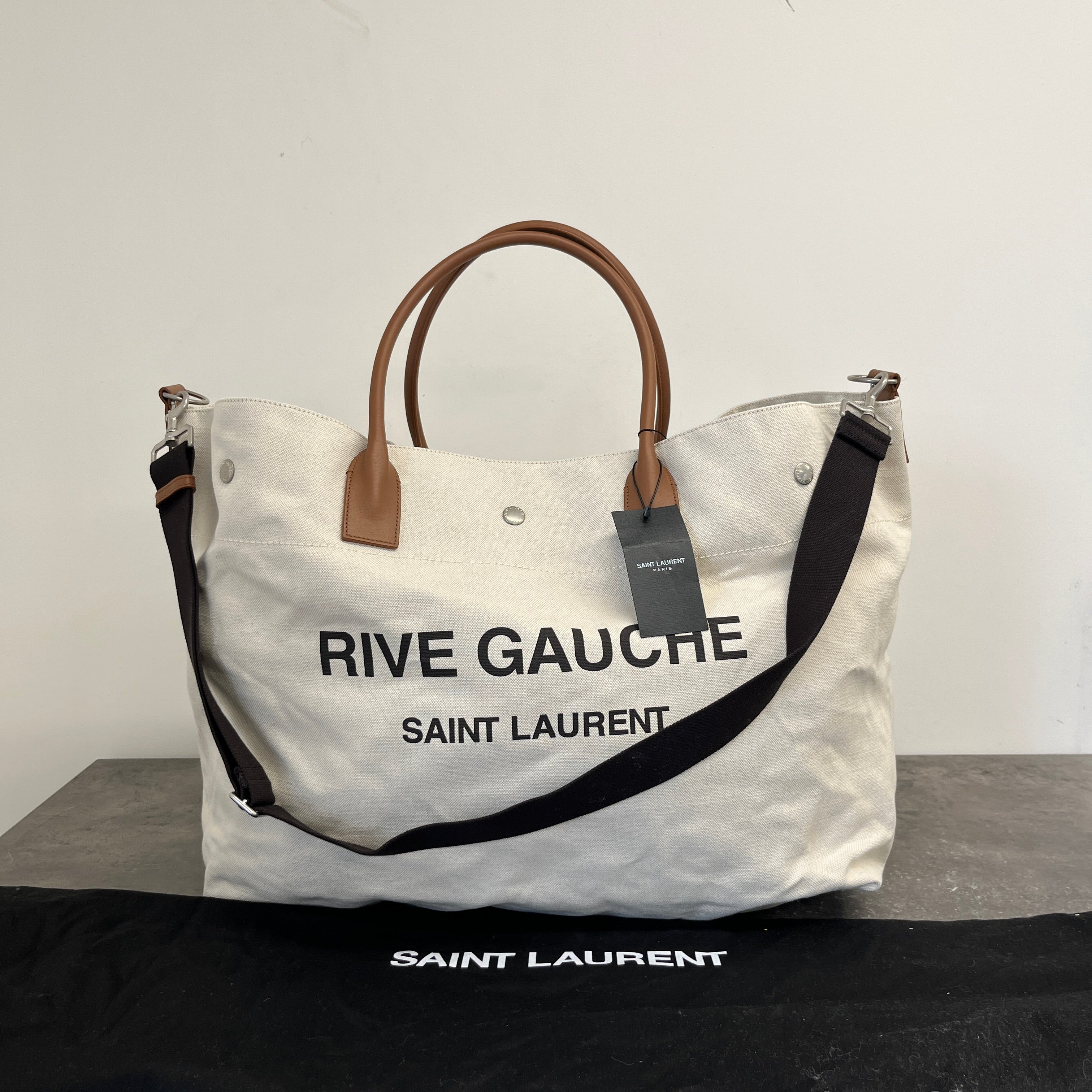 Women's Rive Gauche Maxi Shopping Bag Beige