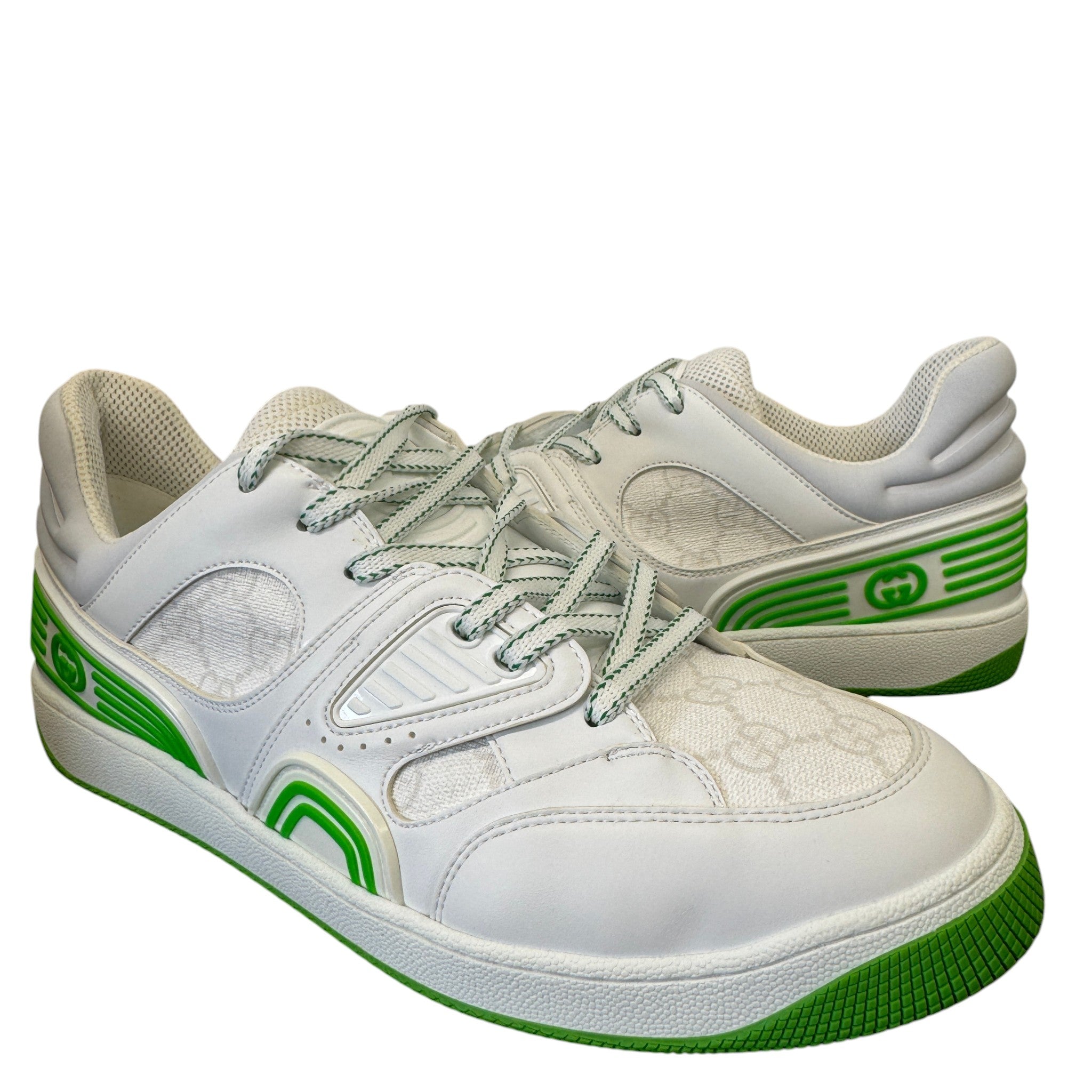 Men's Gg Supreme Basket Low Trainers White Size EU 43 / UK 9