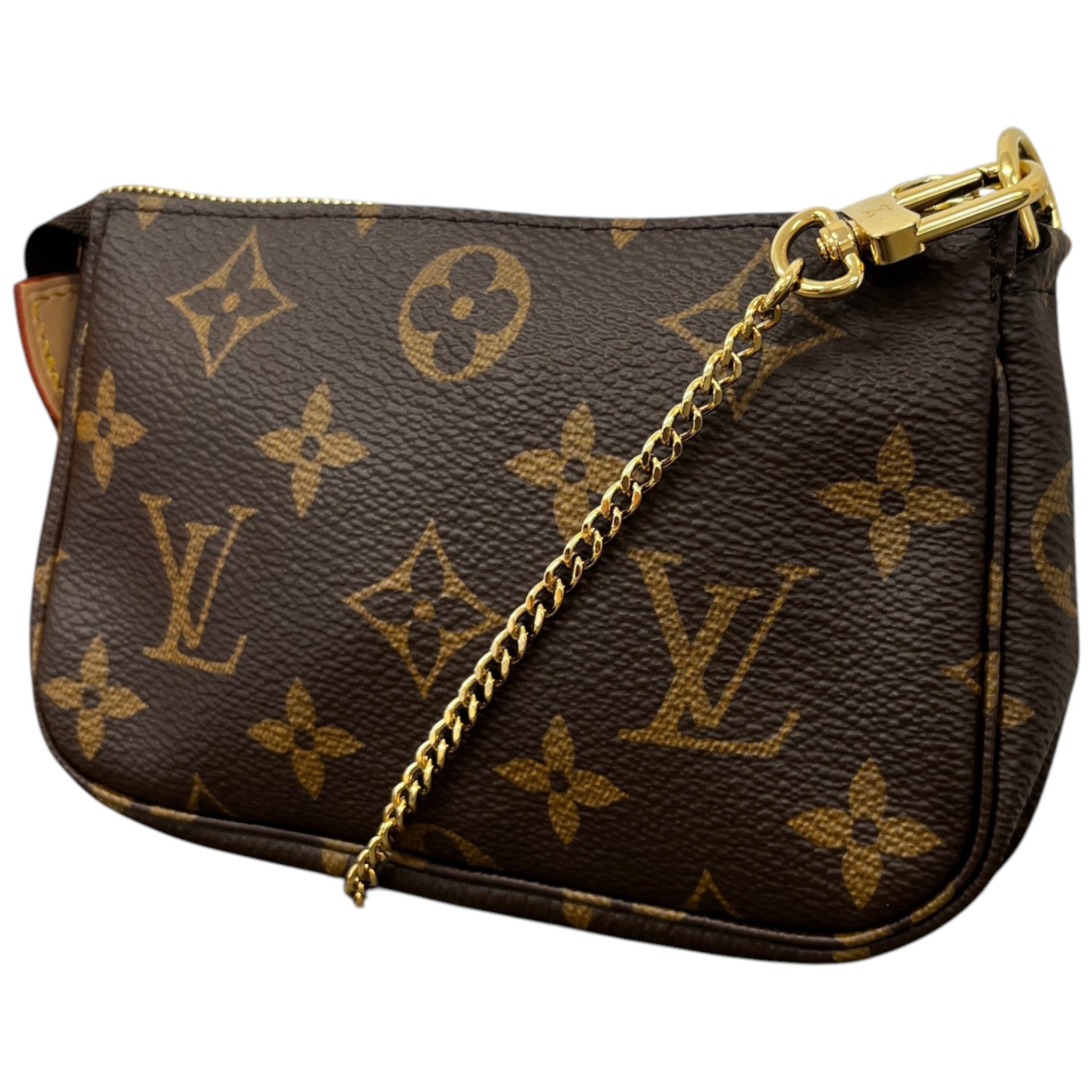 Women's Monogram Mini Pochette Accessoires Bag Brown