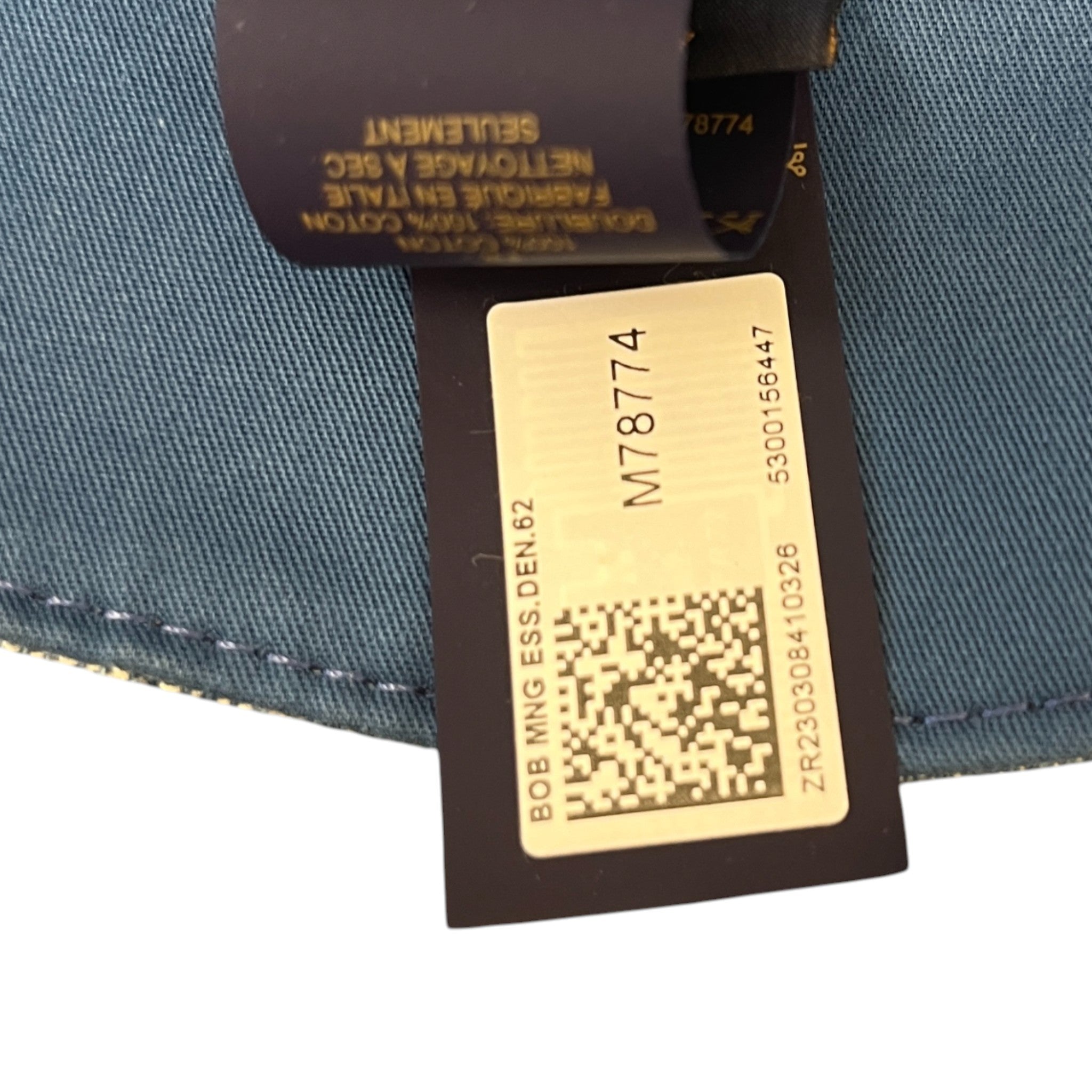 Denim Monogram Reversible Bucket Hat Blue