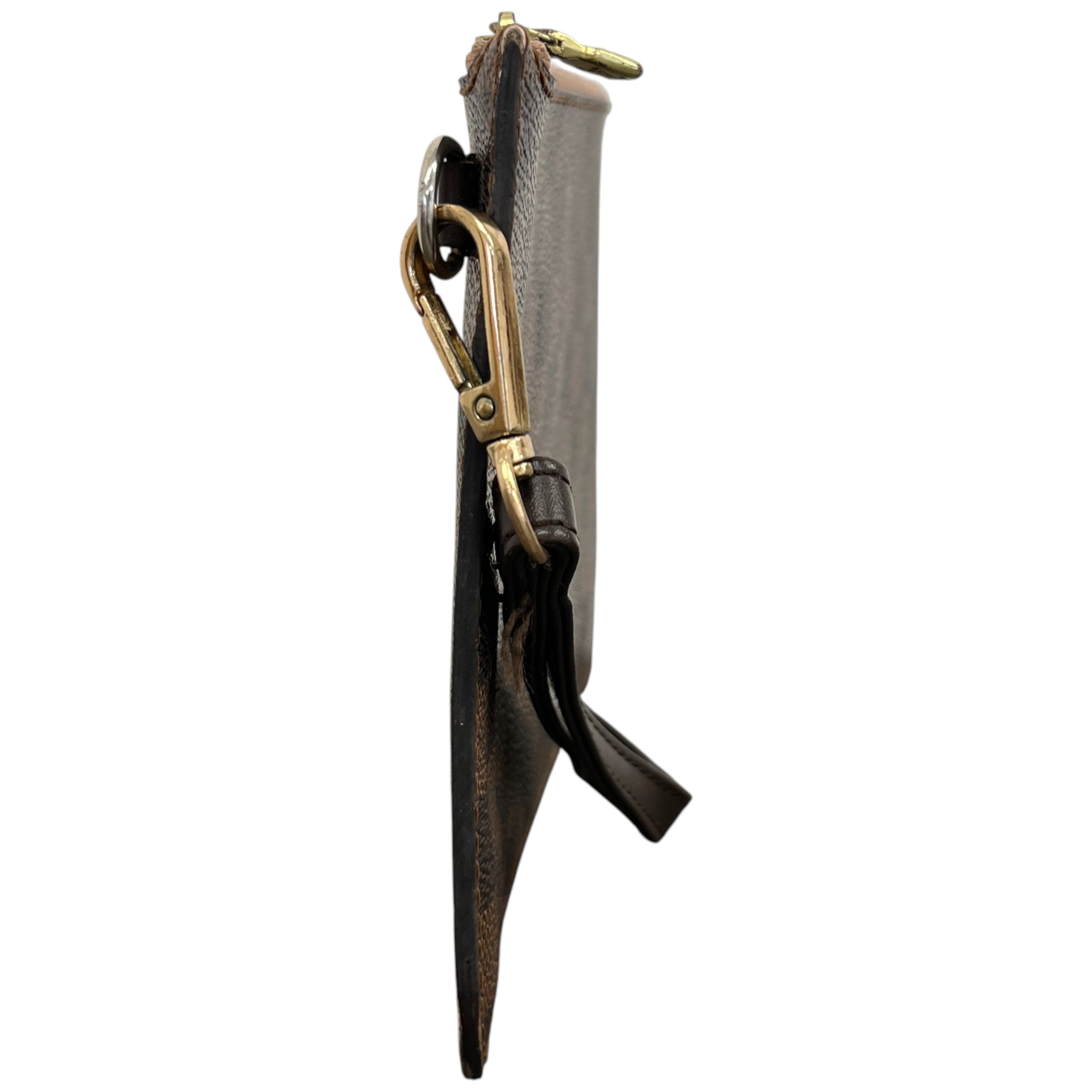 Women's Damier Ebene Clutch With Strap Purse Brown