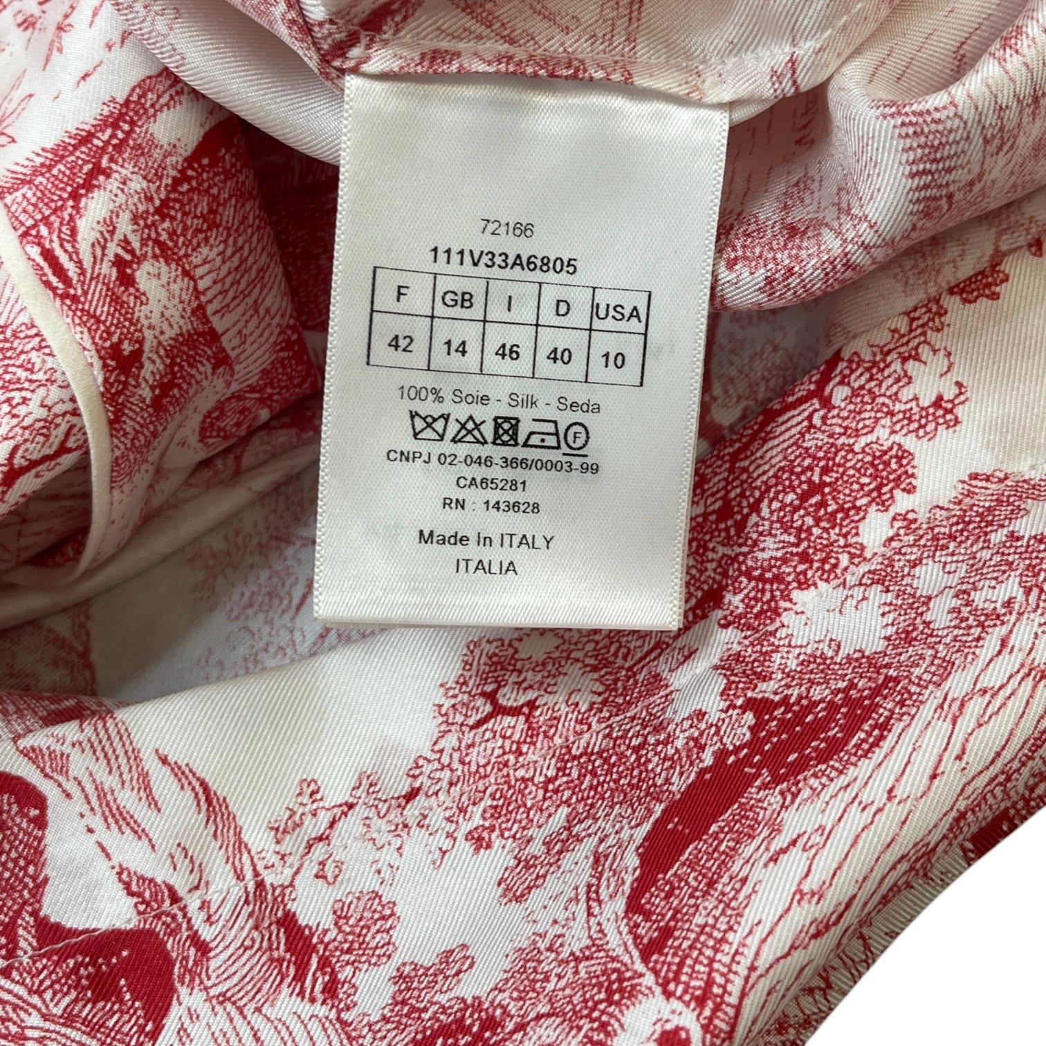 Women's Toile De Jouy Shirt Red Size IT 46 / UK S