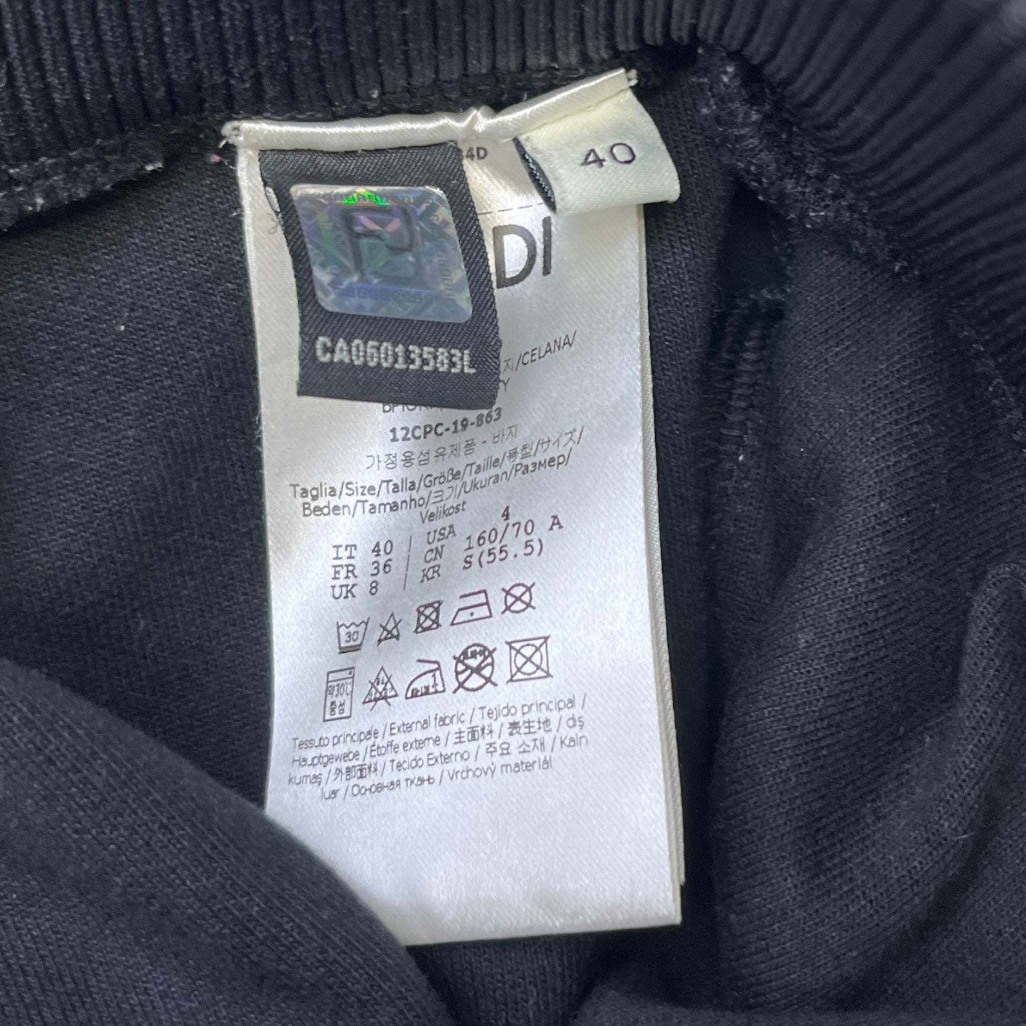 Women's Ff Zucca Joggers Black Size S