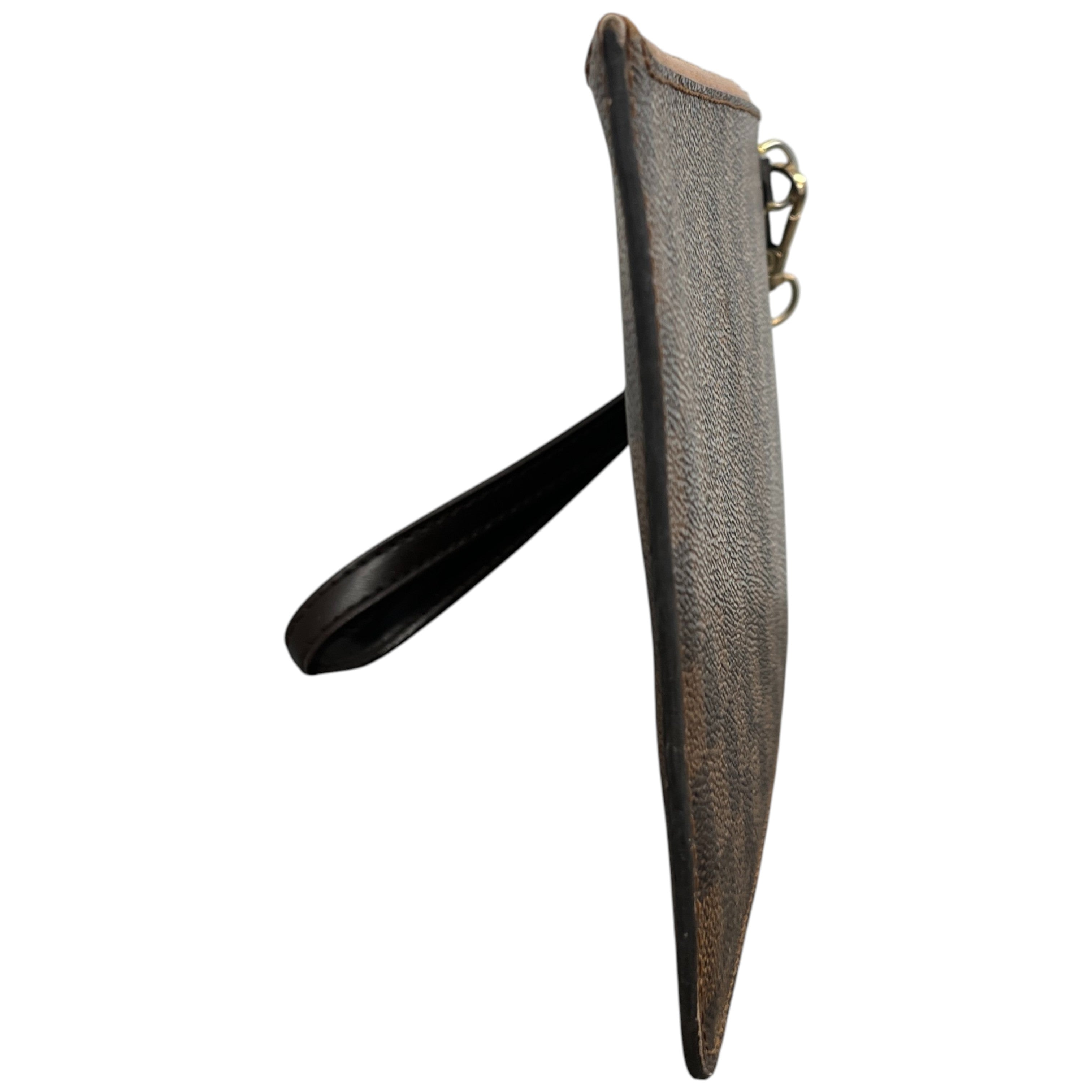 Women's Damier Ebene Clutch With Strap Purse Brown