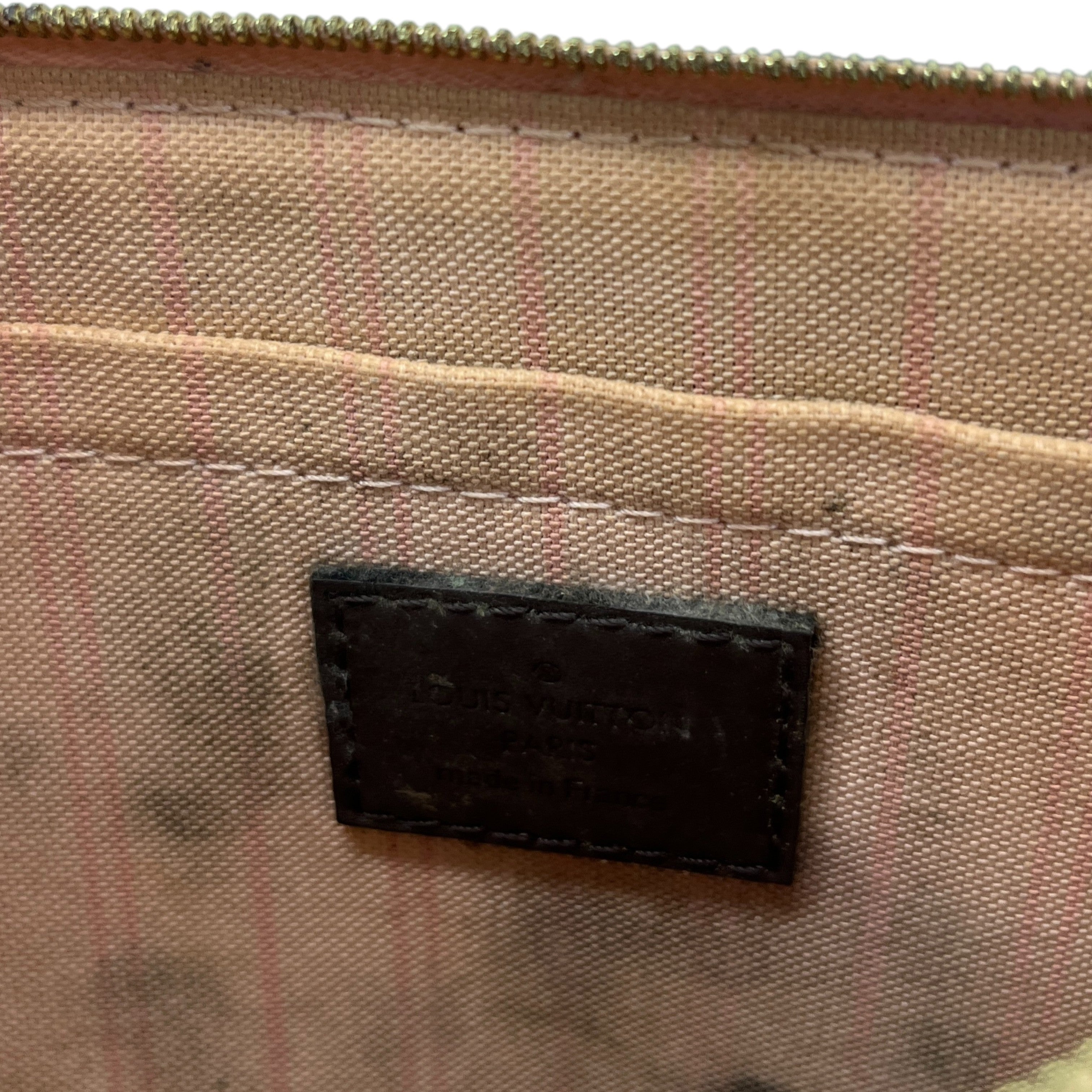 Women's Damier Ebene Clutch With Strap Purse Brown