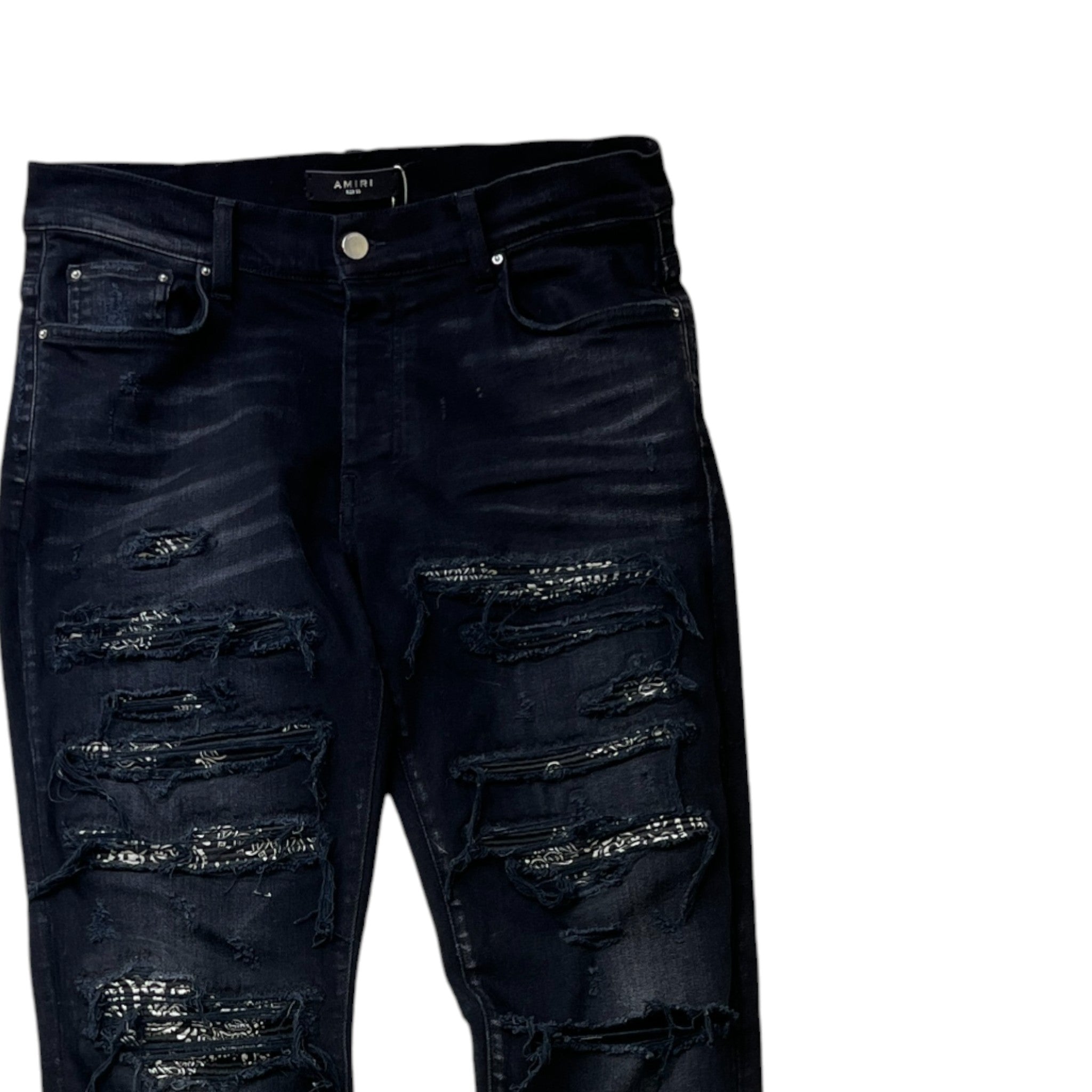 Men's Bandana Thrasher Jeans Black Size Waist 33"