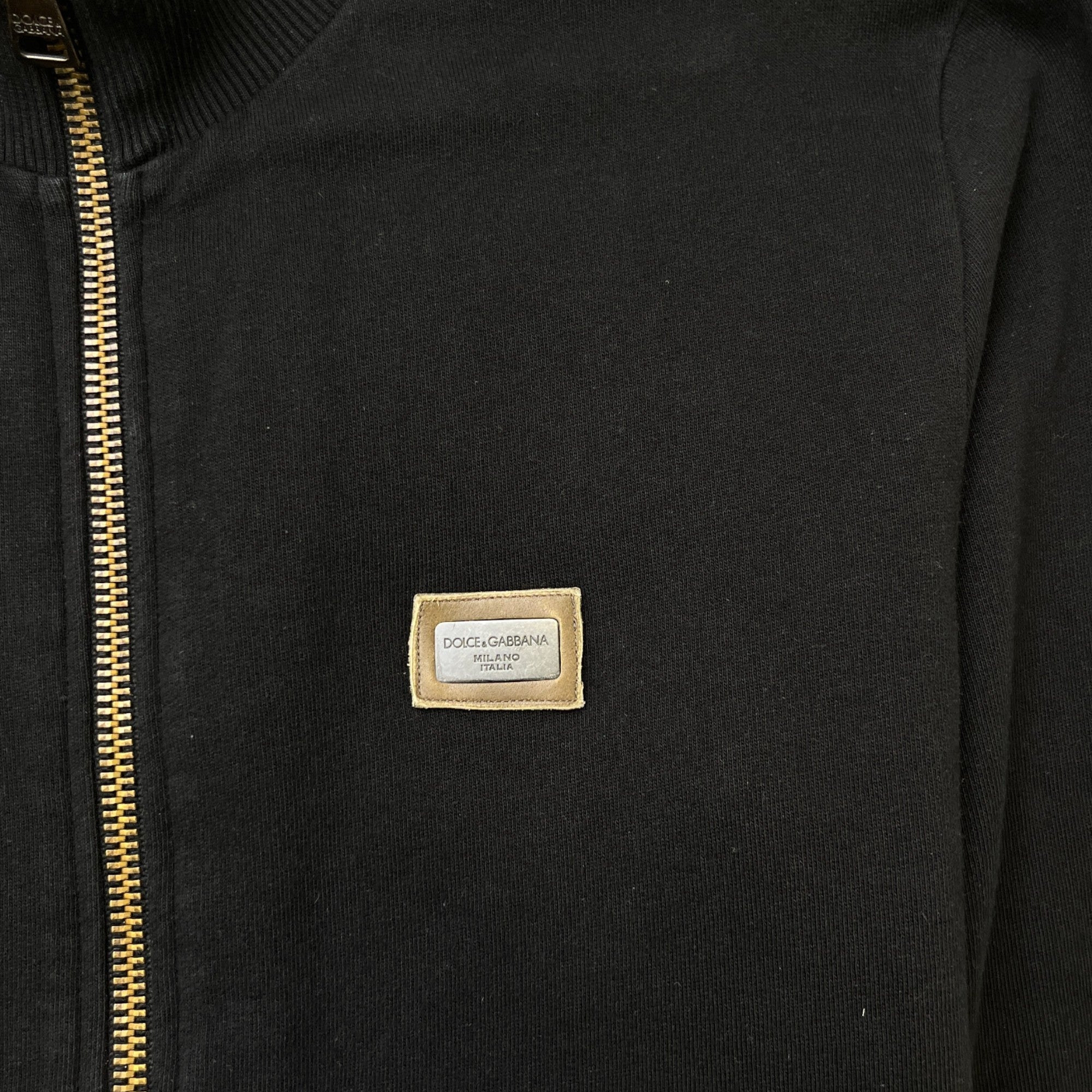 Men's Embroidered Logo Track Jacket Black Size IT 50 / UK L