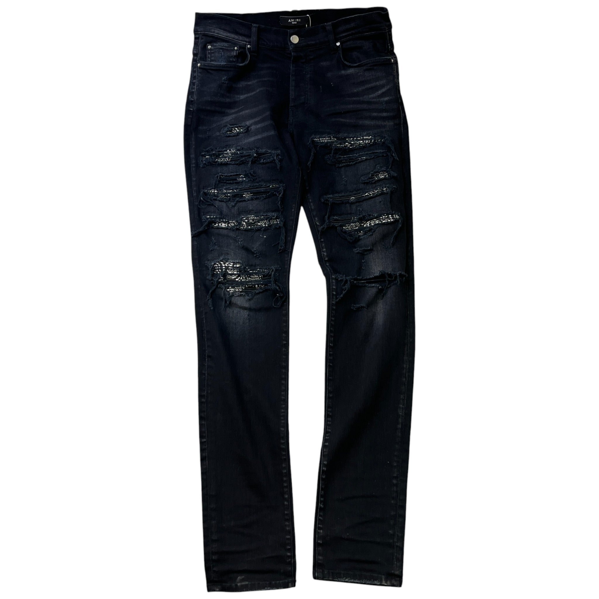 Men's Bandana Thrasher Jeans Black Size Waist 33"