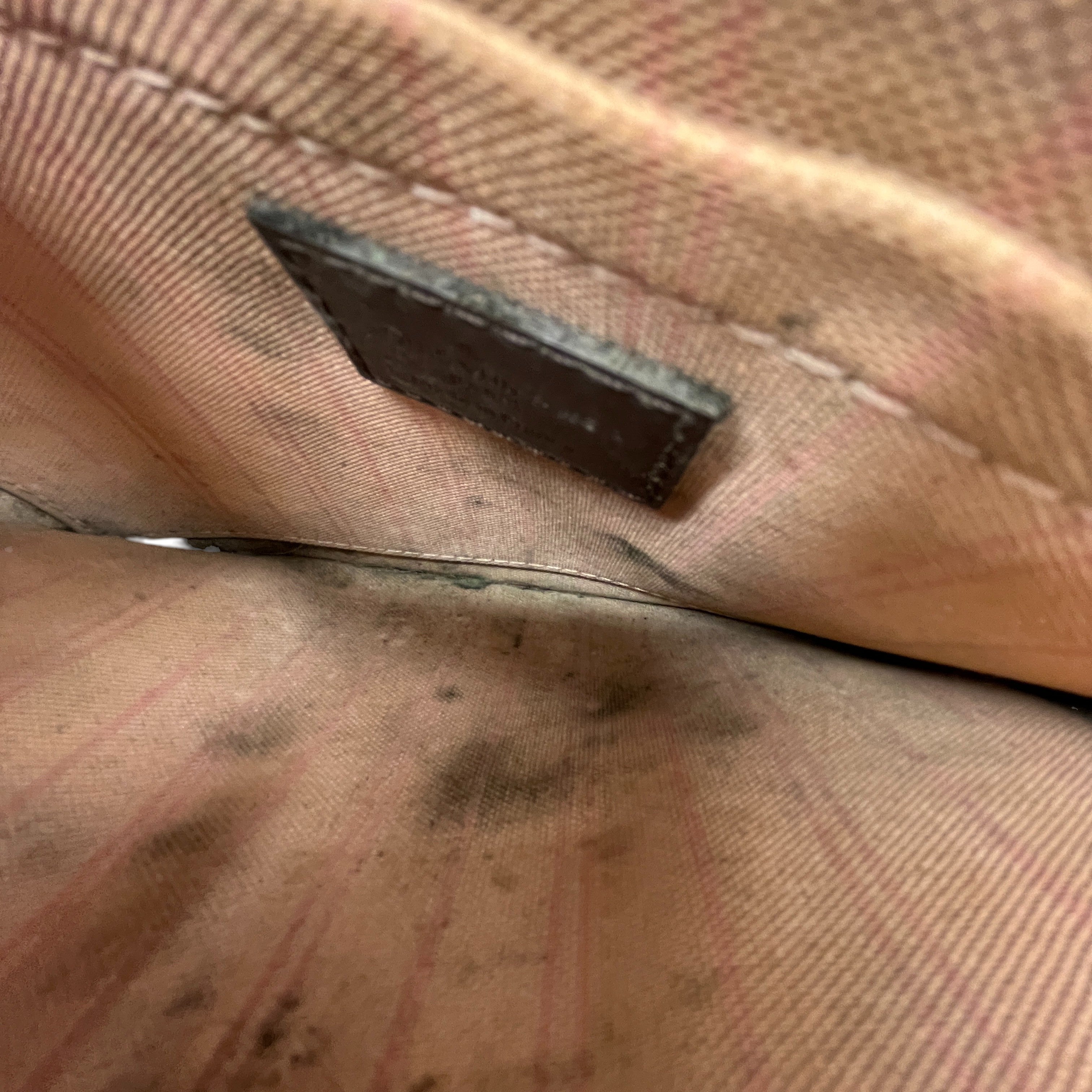 Women's Damier Ebene Clutch With Strap Purse Brown