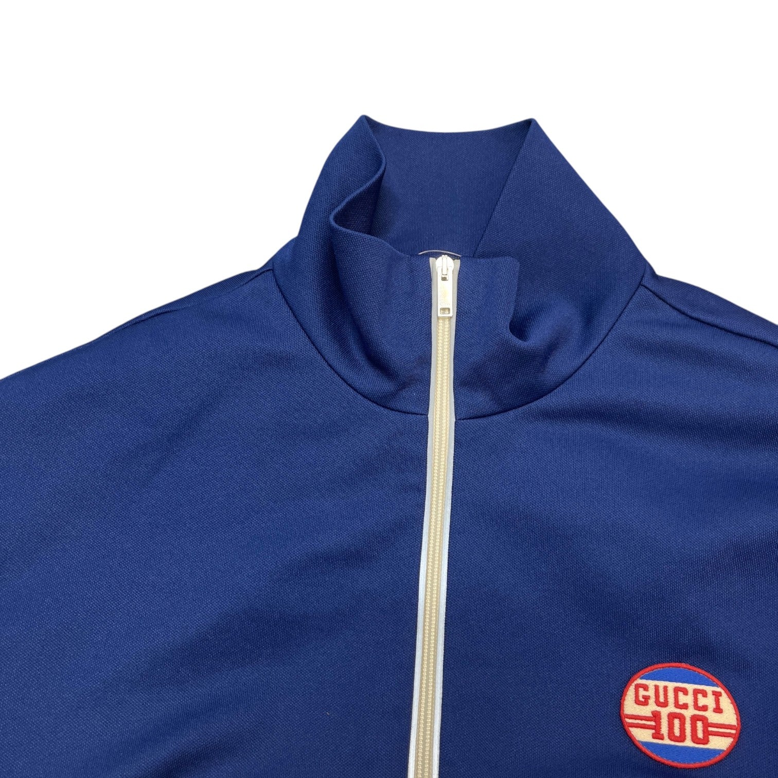 Men's Striped Zip Track Jacket Blue Size L