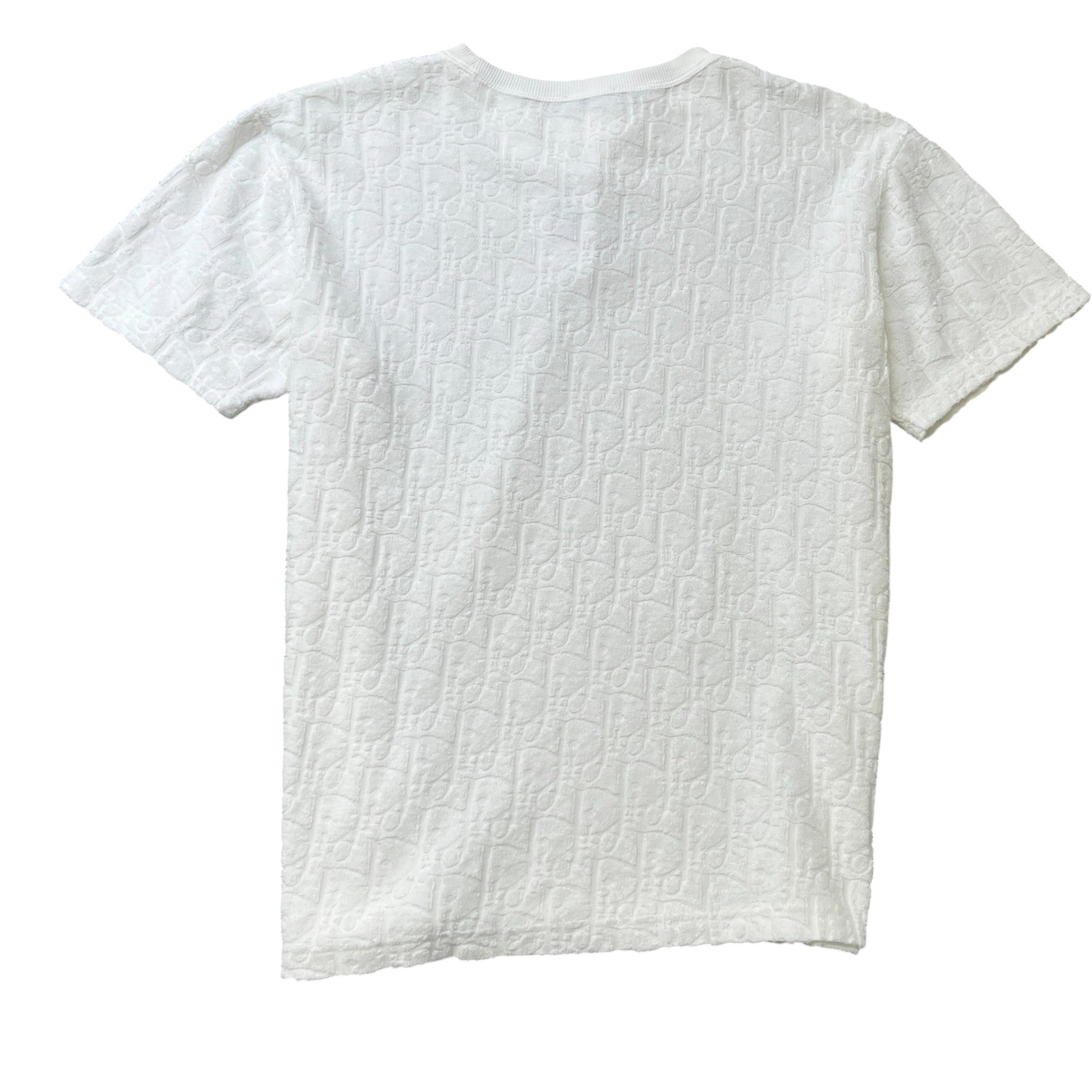 Men's Oblique Jacquard T-Shirt White Size XS