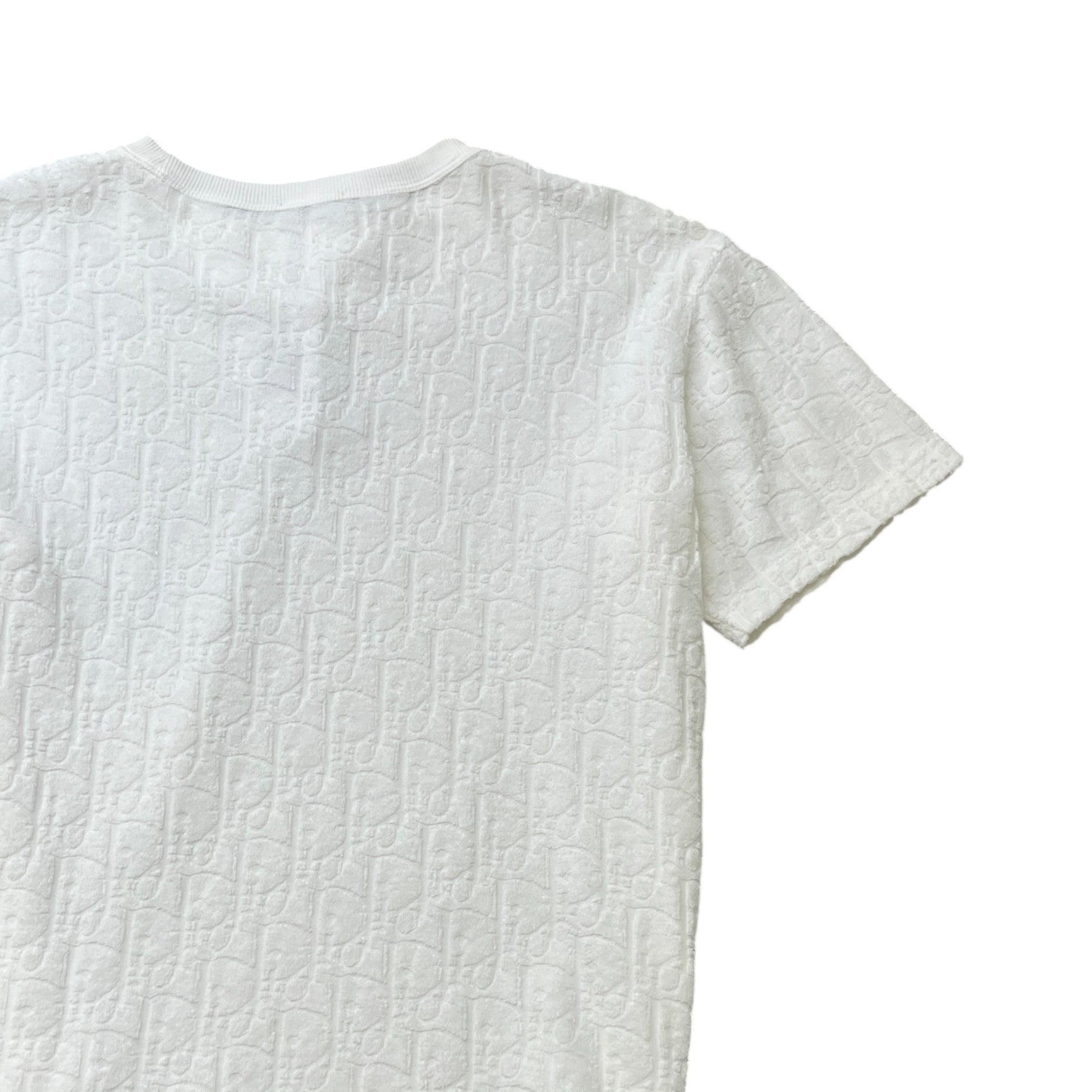 Men's Oblique Jacquard T-Shirt White Size XS