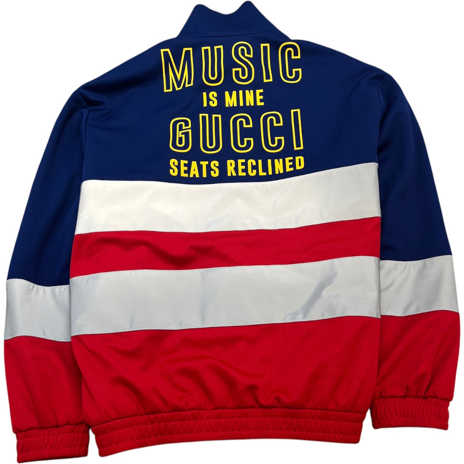 Men's Striped Zip Track Jacket Blue Size L