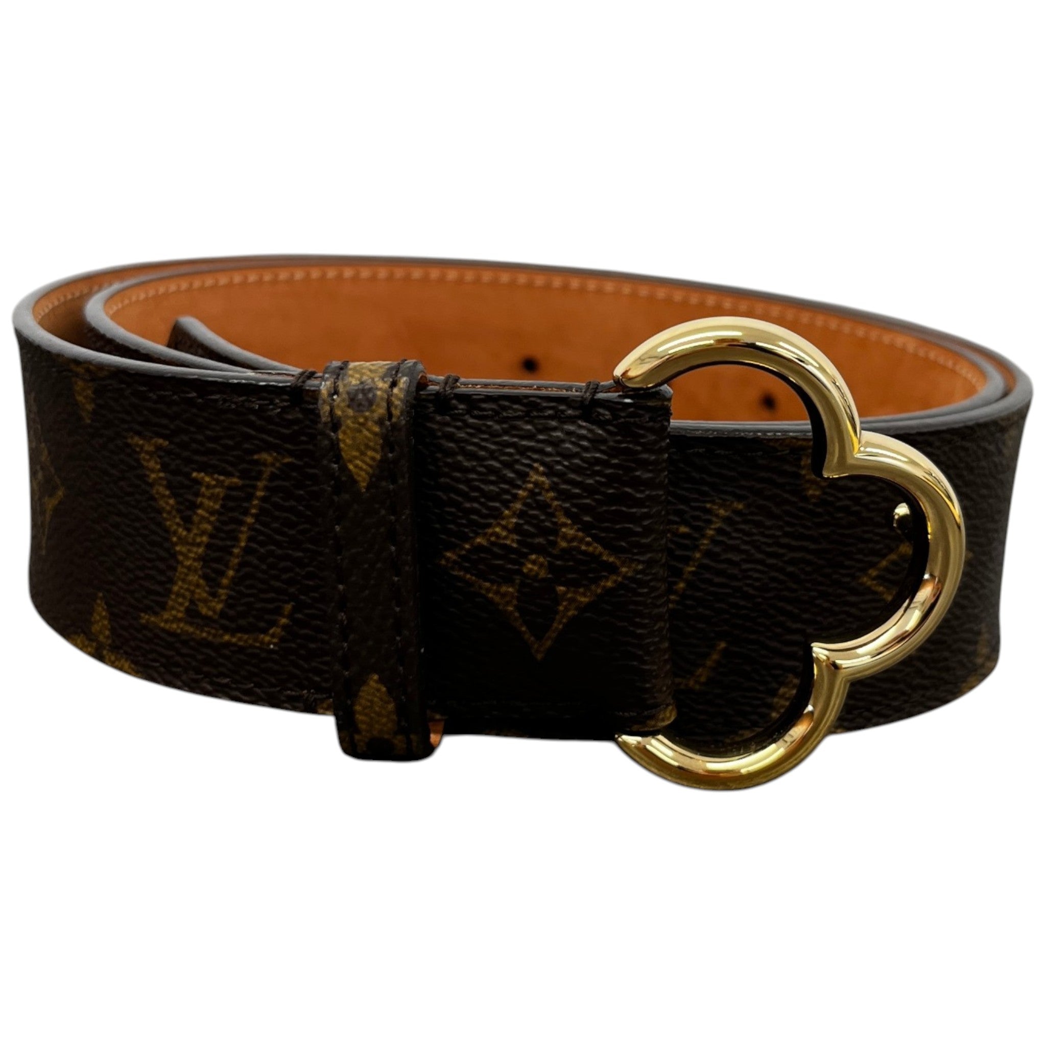 Women's Monogram Fleur Belt Brown Size Waist 34"