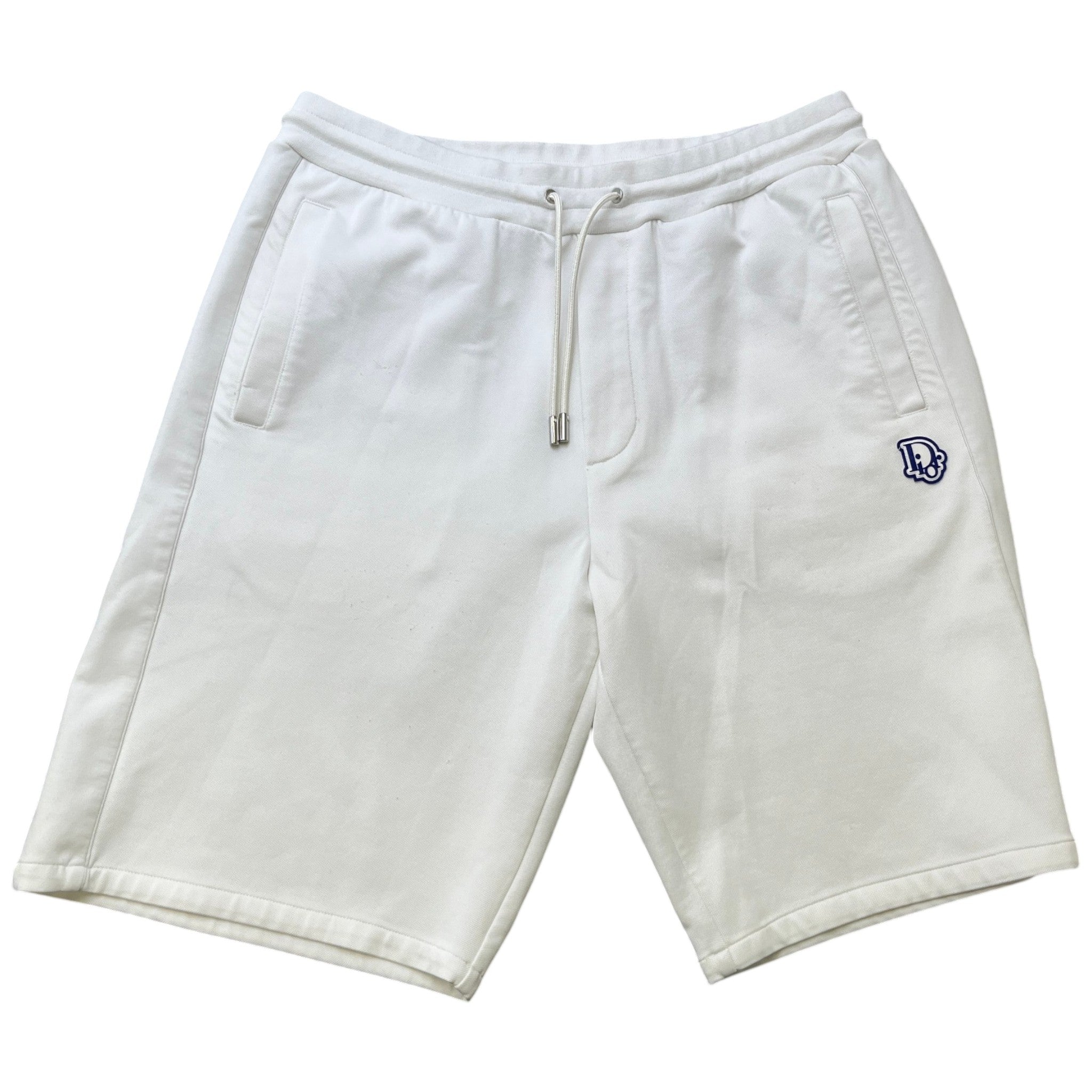 Men's Logo Patch Shorts White Size XL