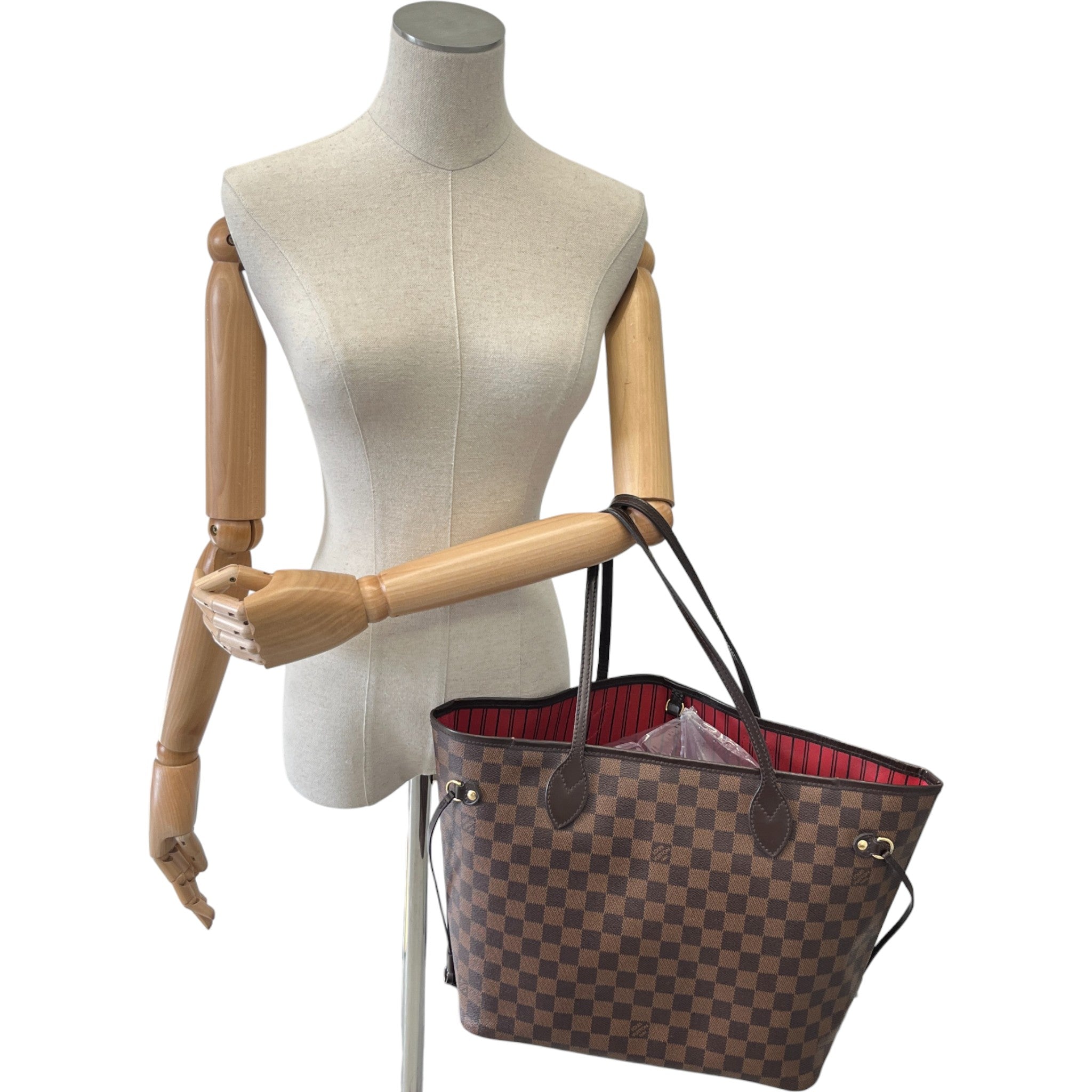 Women's Damier Ebene Neverfull Mm Handbag Brown