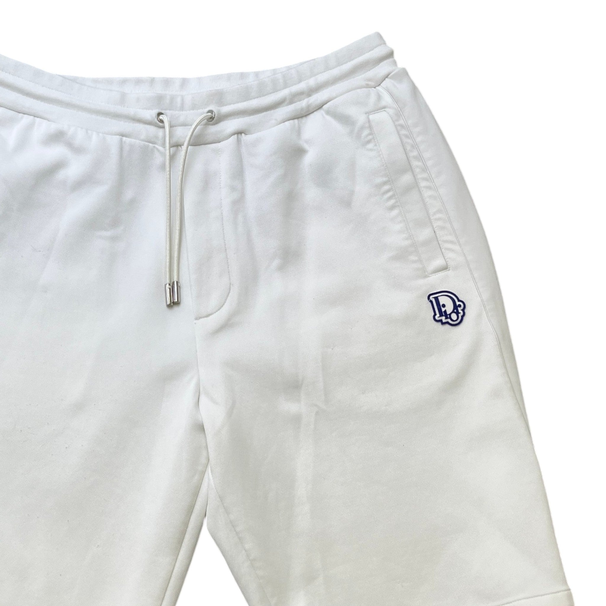 Men's Logo Patch Shorts White Size XL