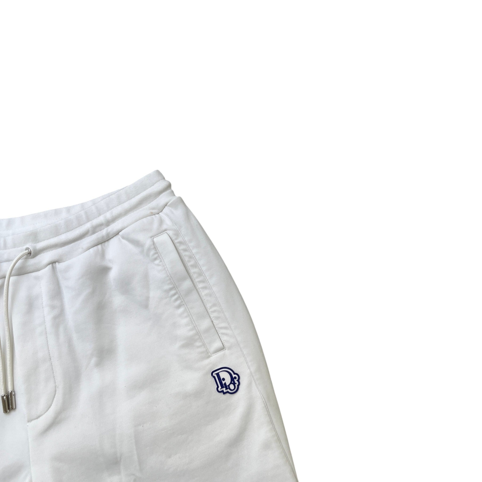 Men's Logo Patch Shorts White Size XL