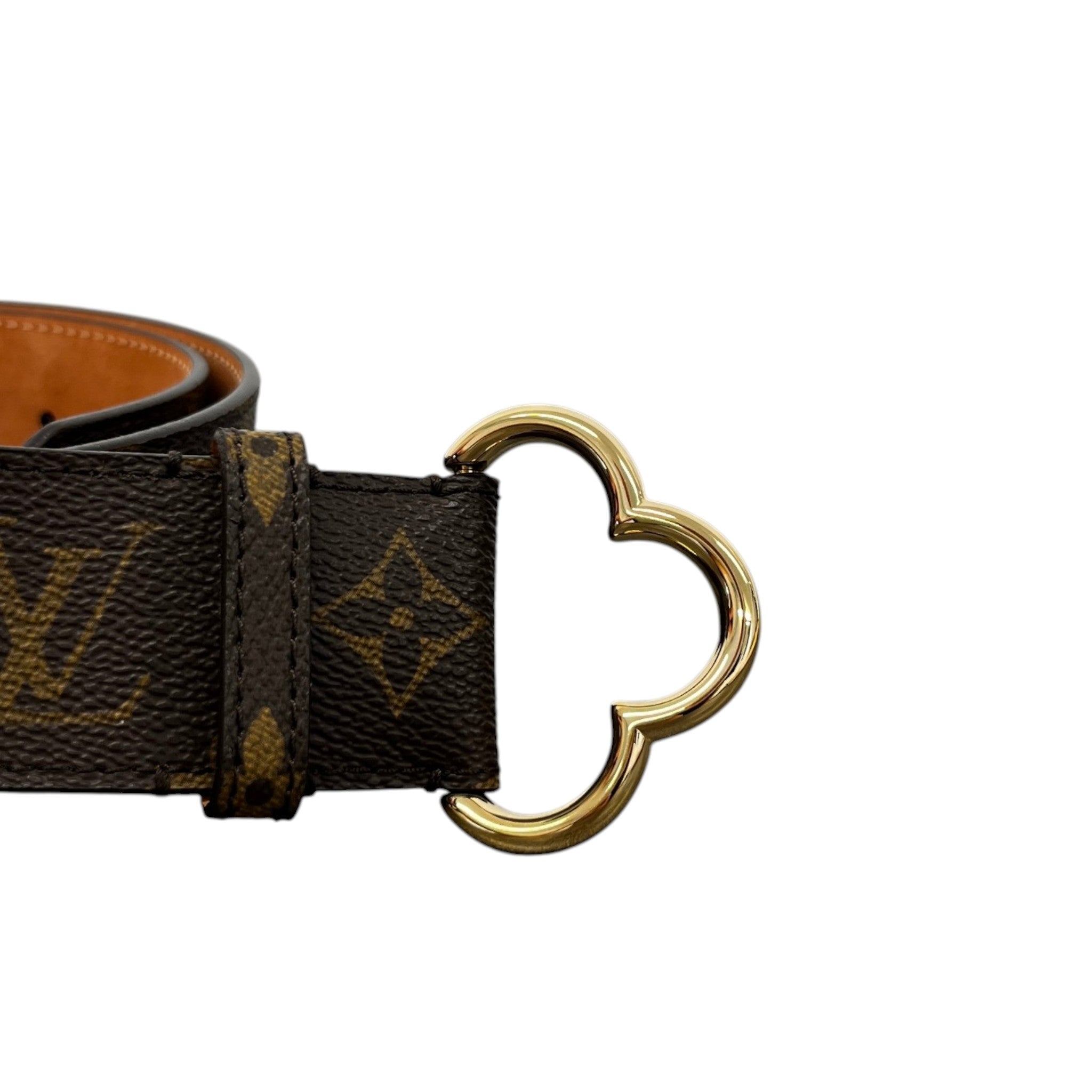 Women's Monogram Fleur Belt Brown Size Waist 34"