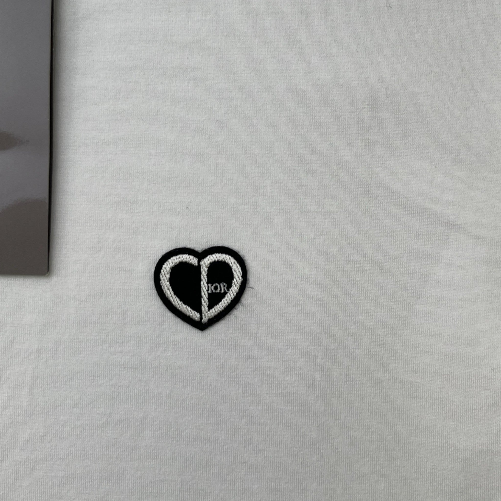 Men's Cd Heart Patch Logo T-Shirt White Size XXL