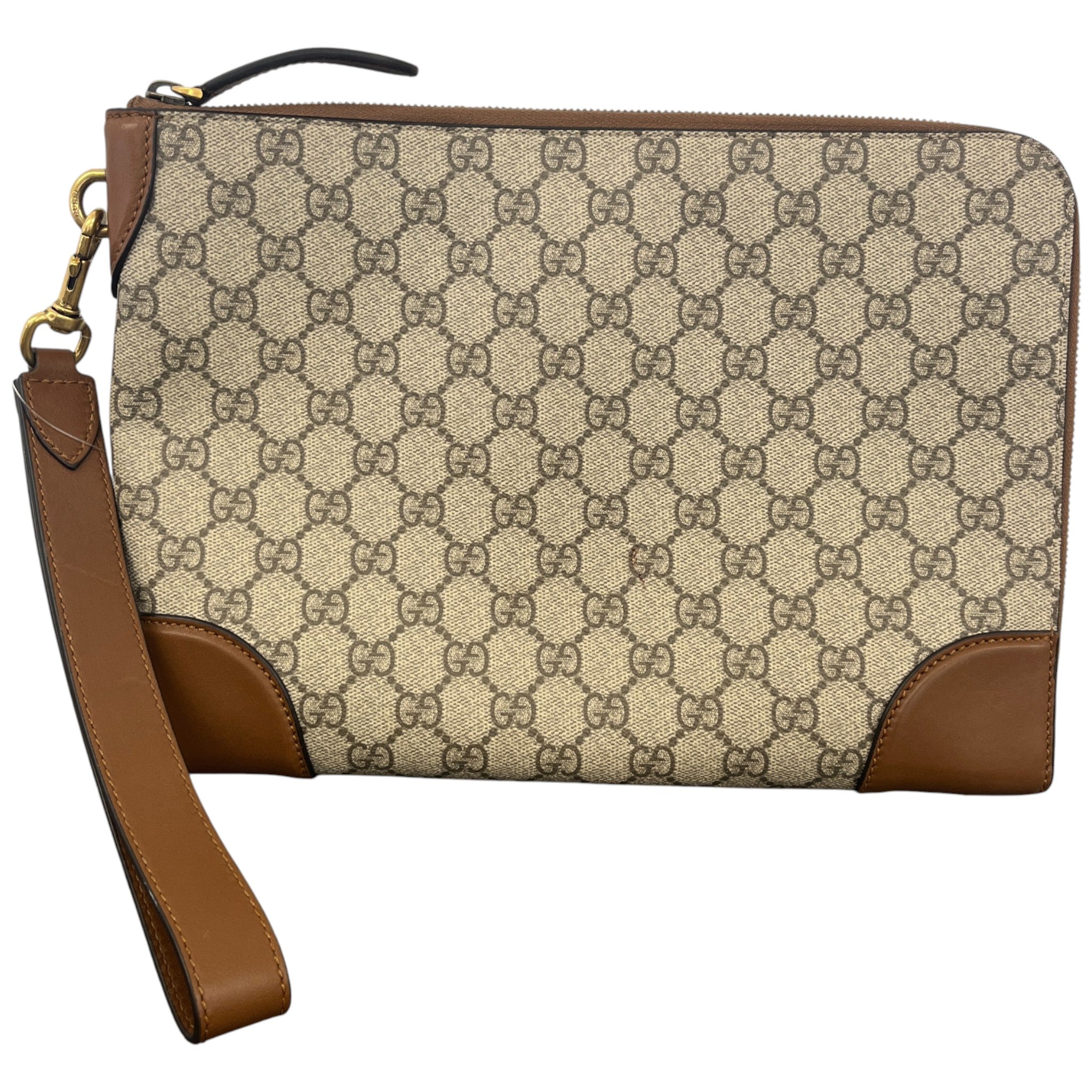 Men's Gg Supreme Emblem Bag Brown