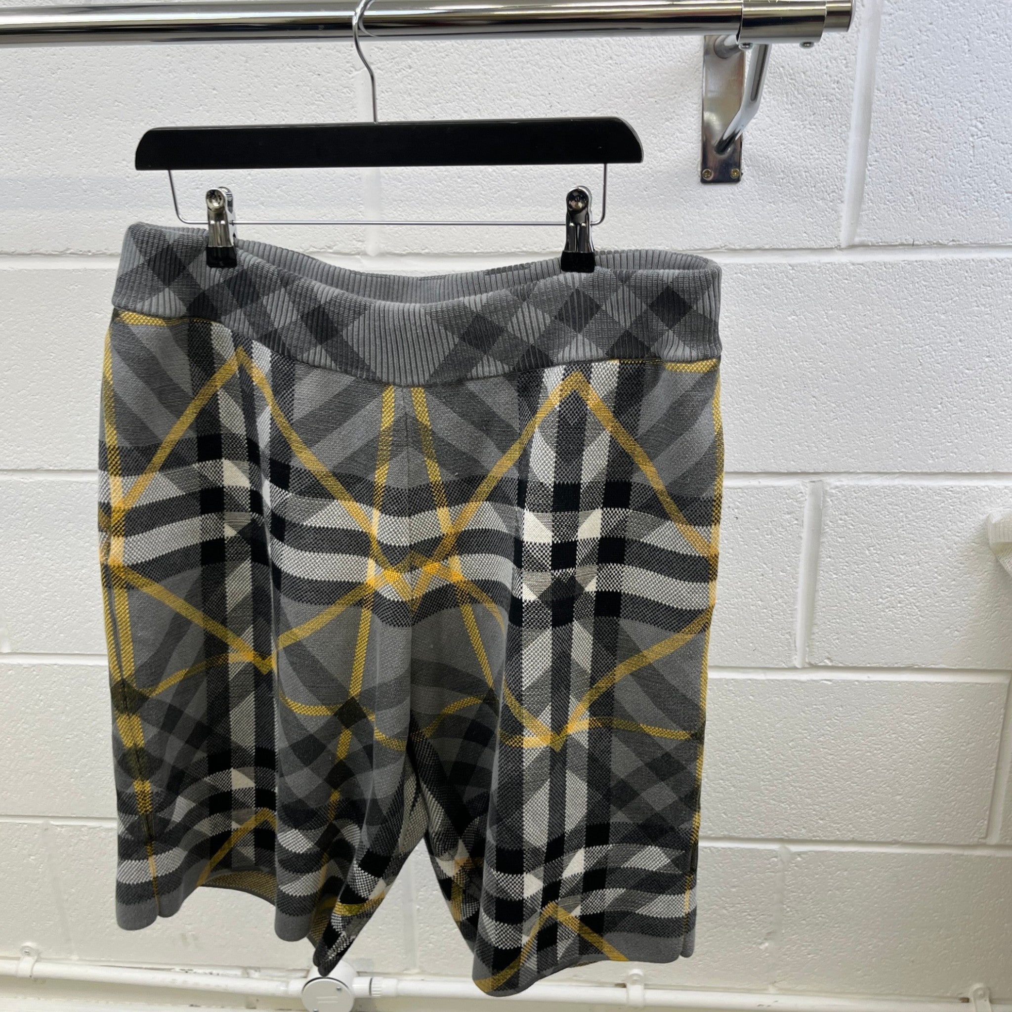 Men's Tilton Check Shorts Grey Size L