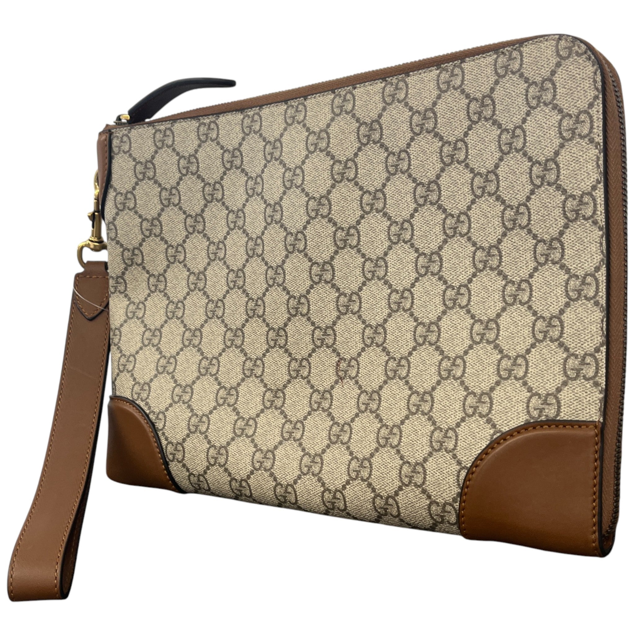 Men's Gg Supreme Emblem Bag Brown