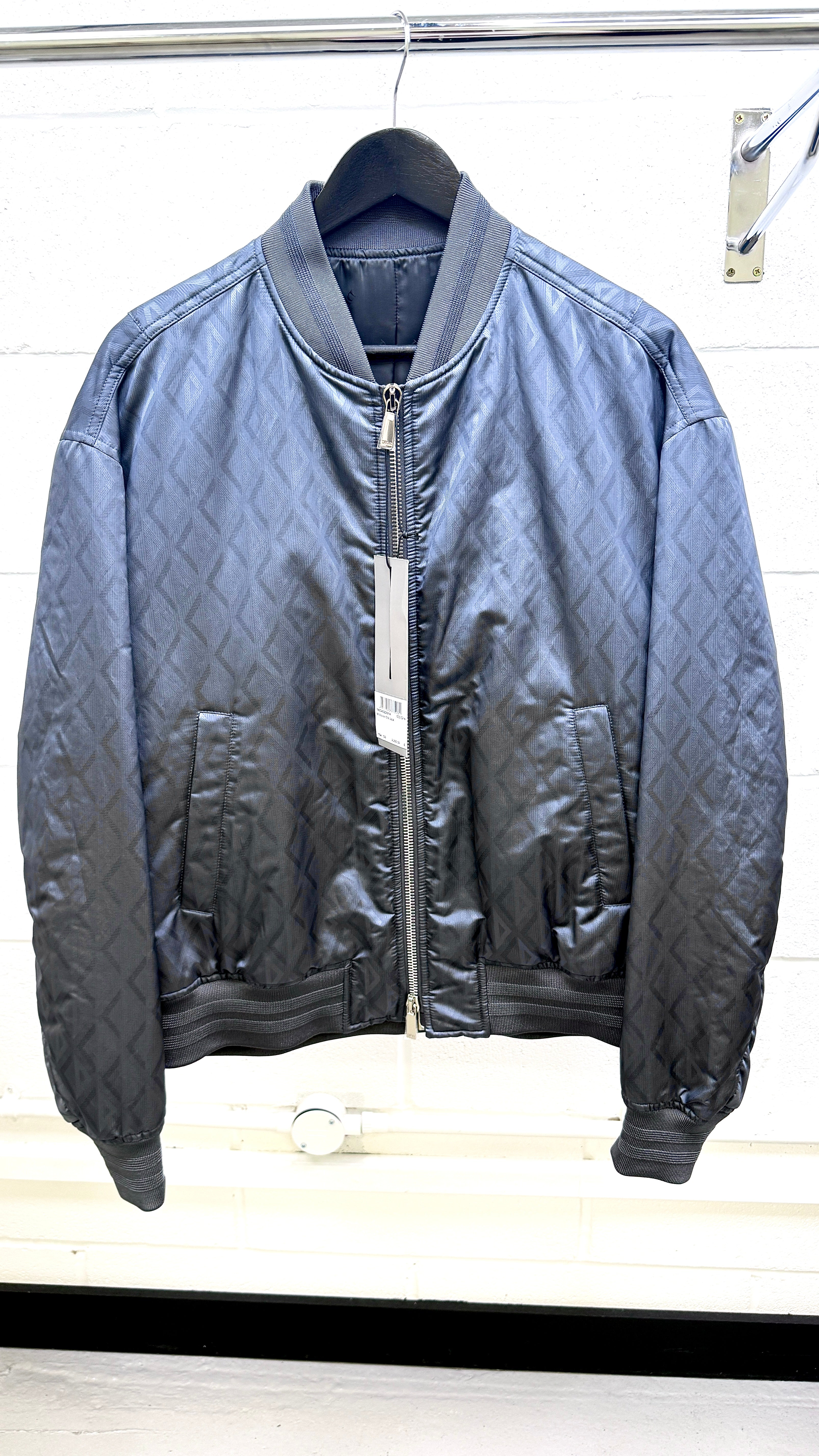 Men's Cd Diamond Bomber Jacket Grey Size IT 54 / XXL