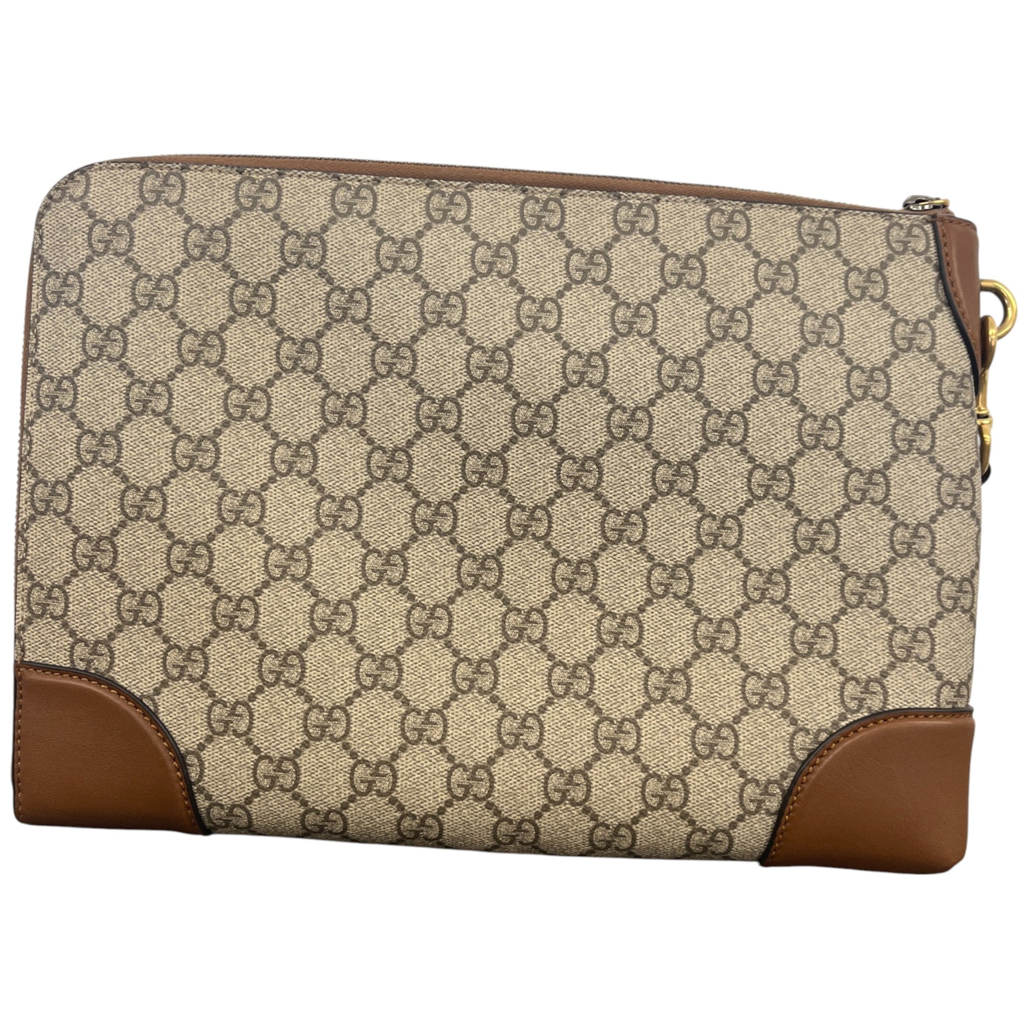 Men's Gg Supreme Emblem Bag Brown