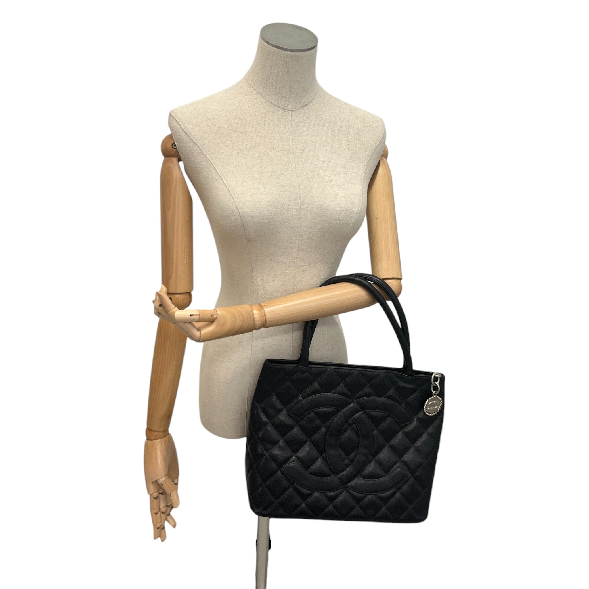 Women's Medallion Tote Bag Black