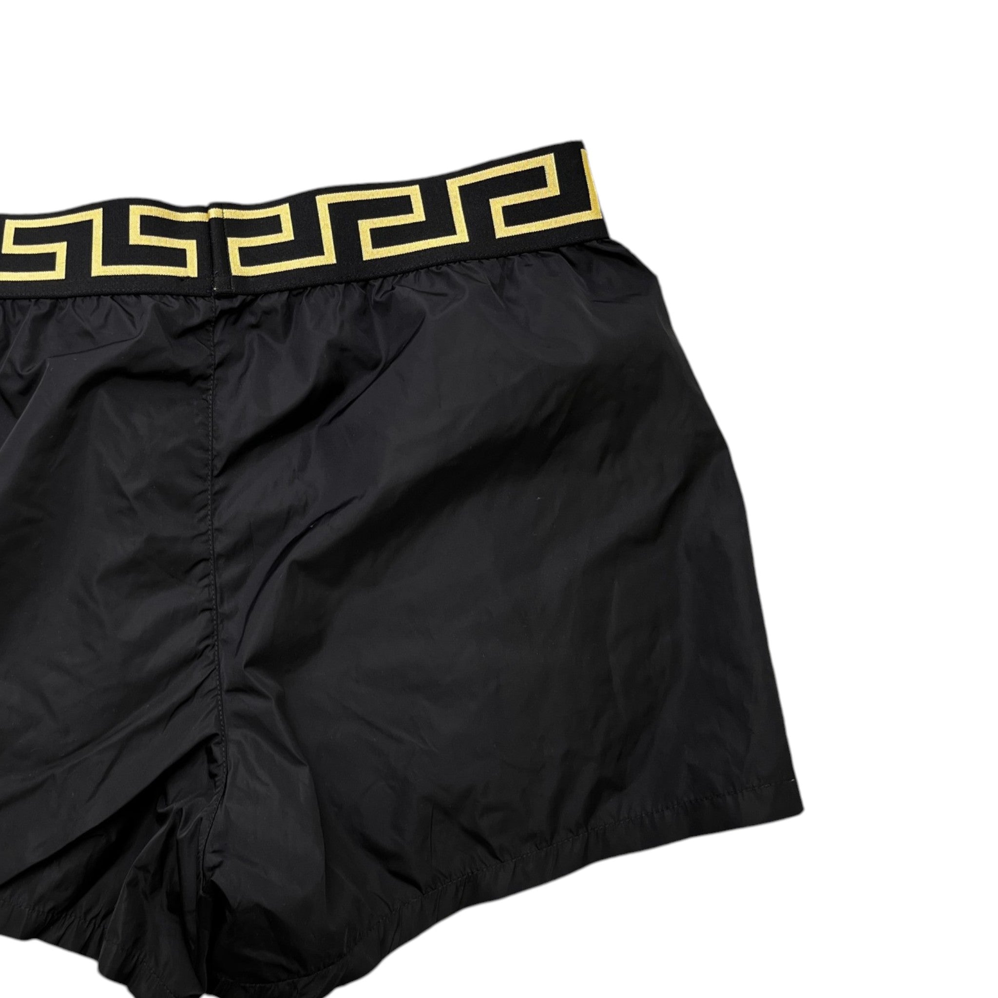 Men's Greca Border Swim Shorts Black Size M