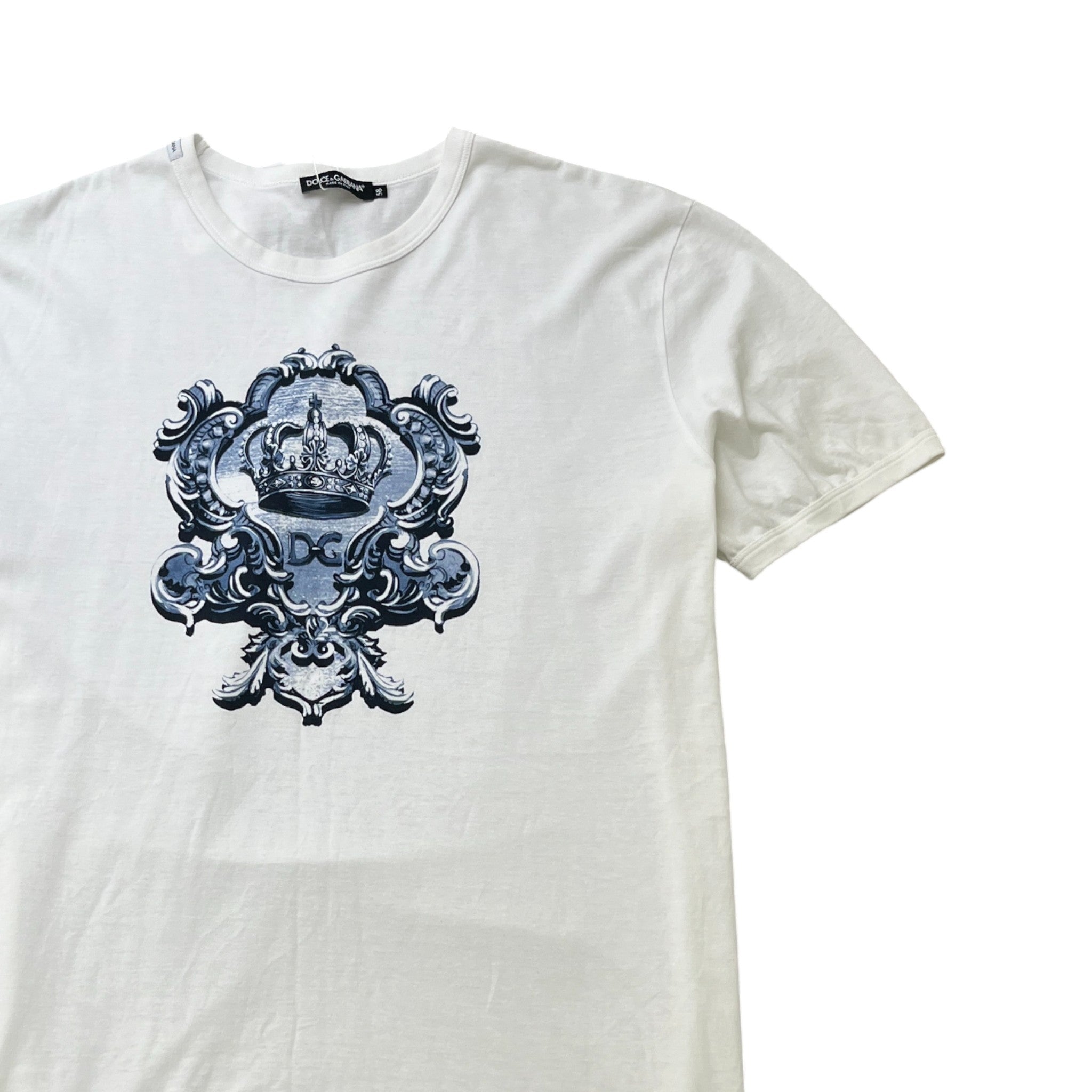 Men's Heraldic Dg Print T-Shirt White Size XXXL