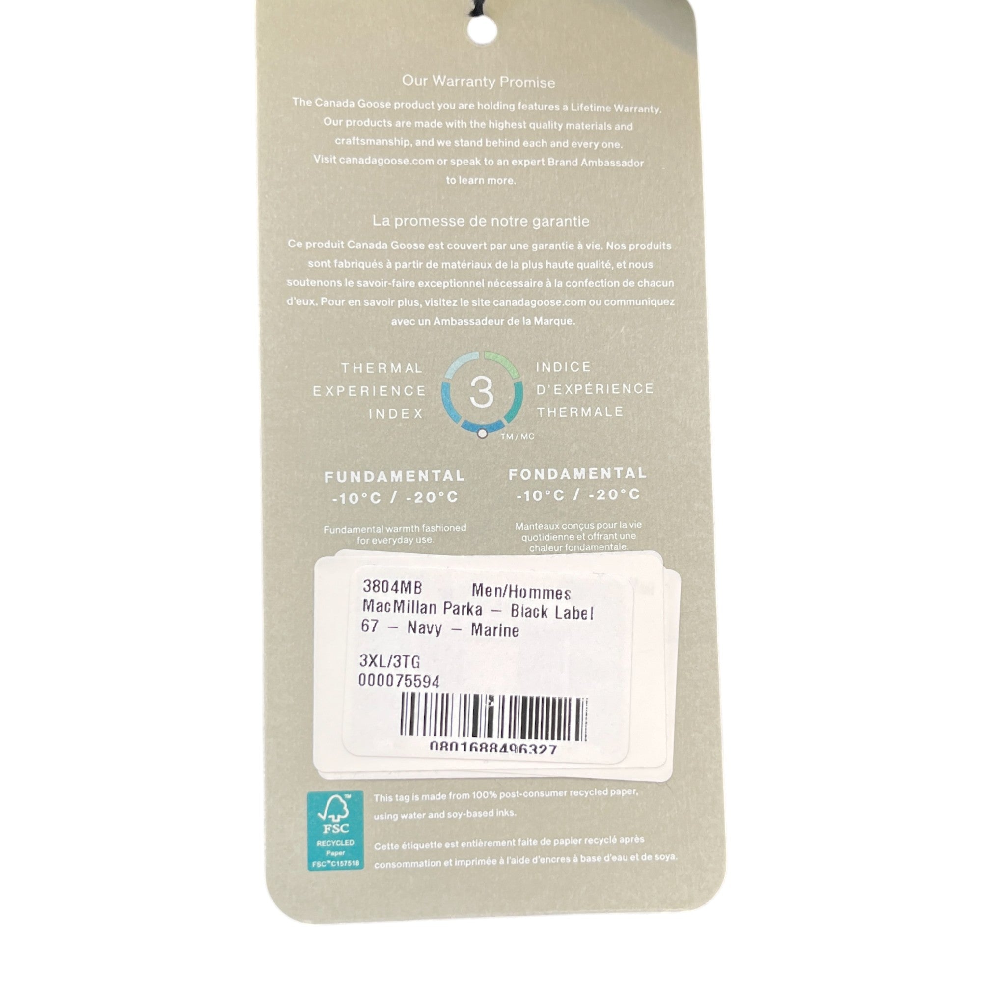 Men's Macmillan Parka Down Jacket Navy Size XXXL