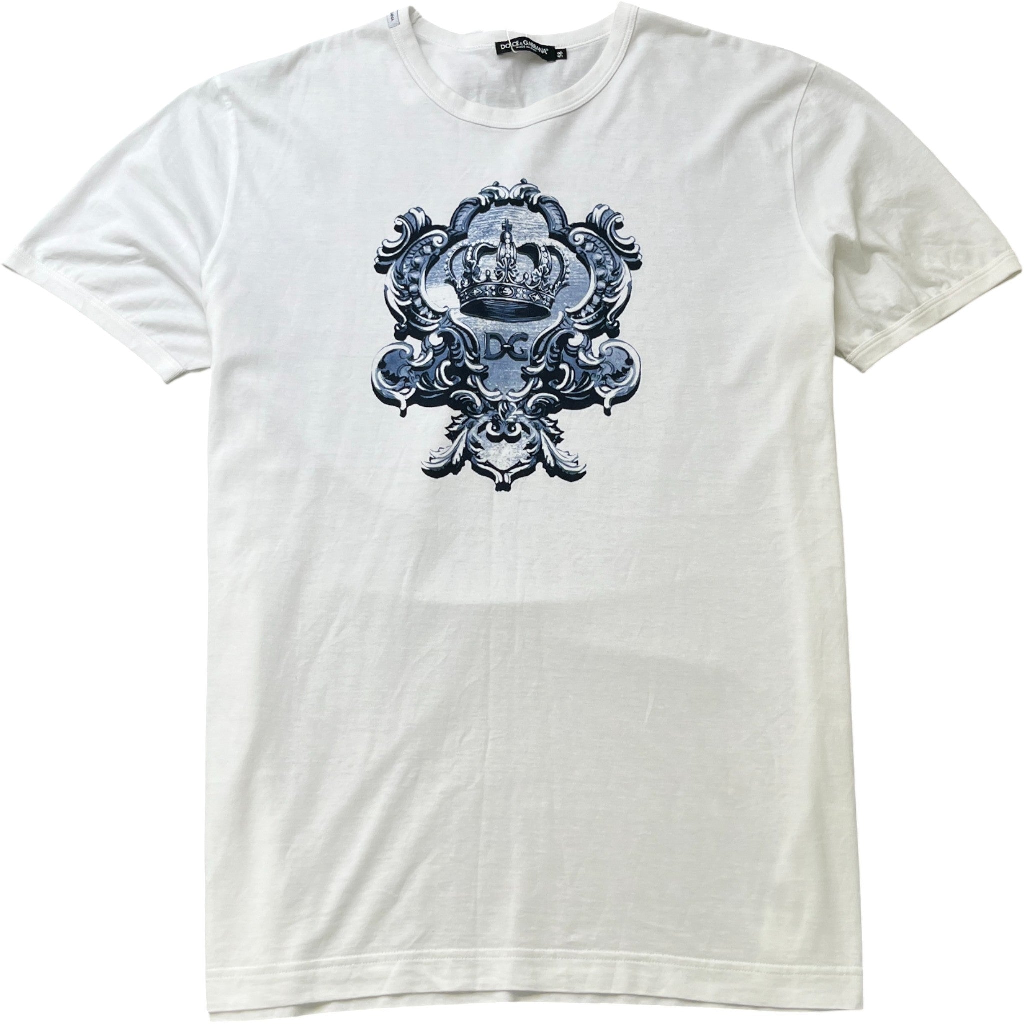 Men's Heraldic Dg Print T-Shirt White Size XXXL