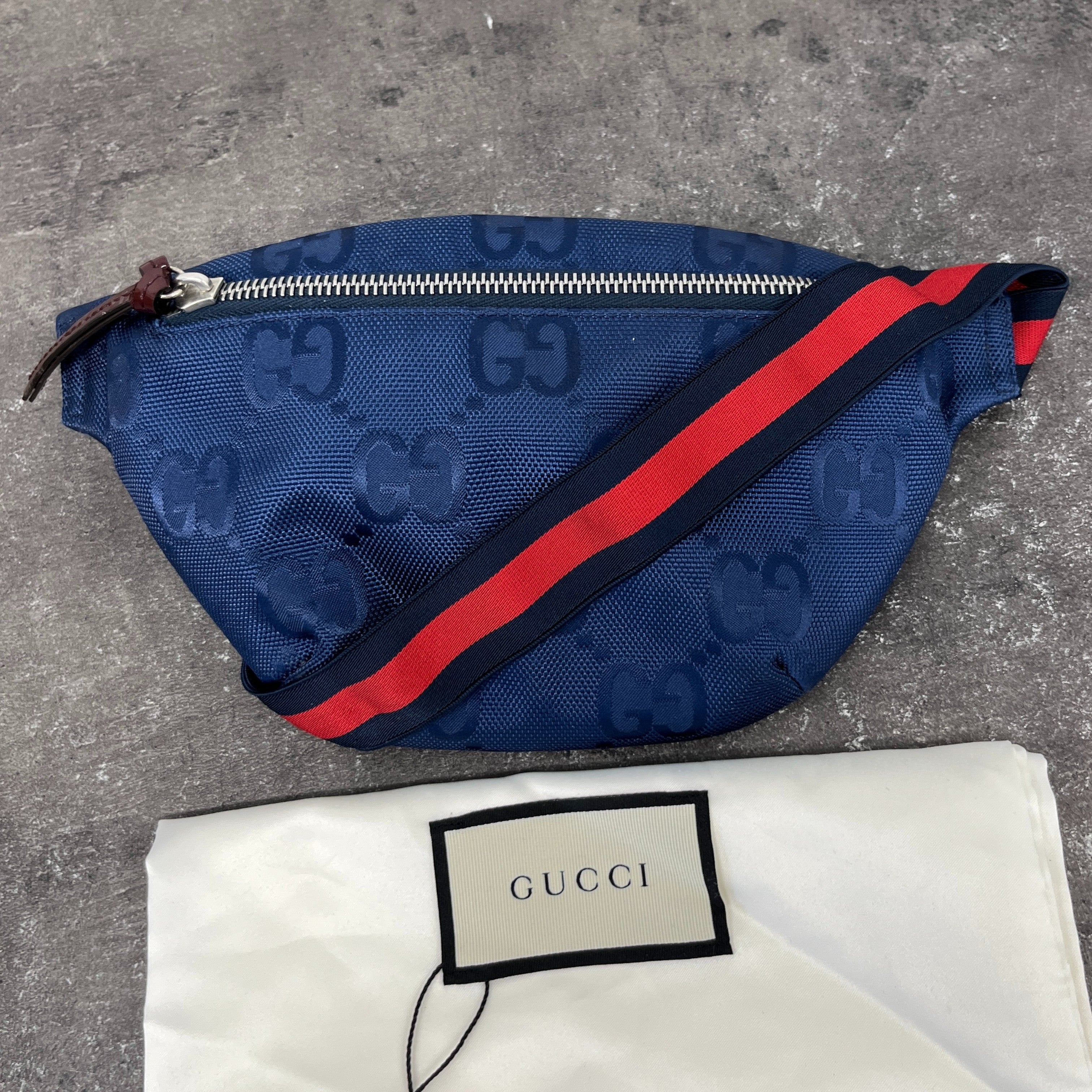Men's Gg Supreme Kids Small Belt Bag Navy