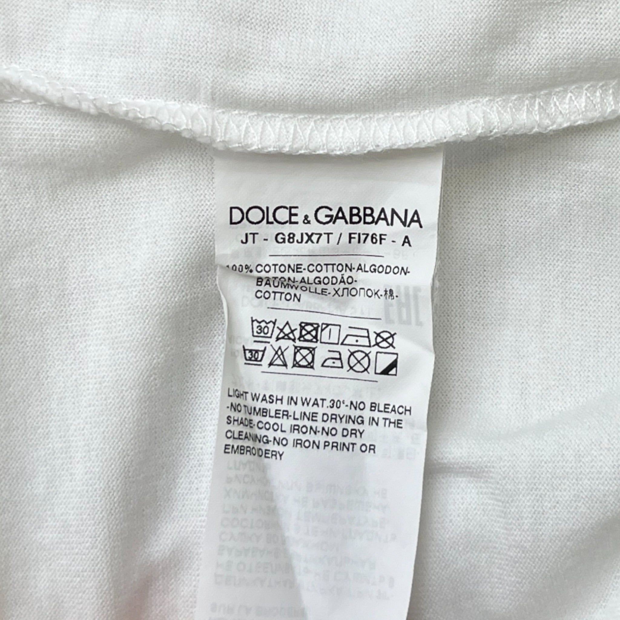 Men's Heraldic Dg Print T-Shirt White Size XXXL