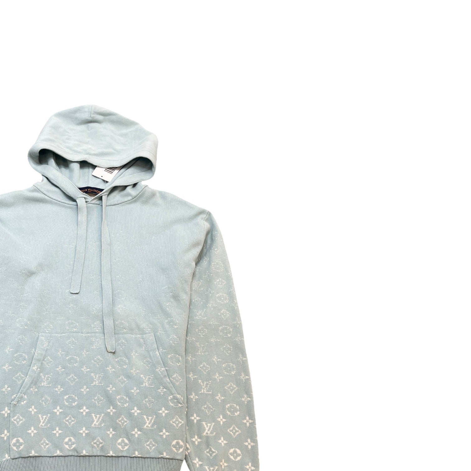 Men's Monogram Gradient Hoodie Blue Size M