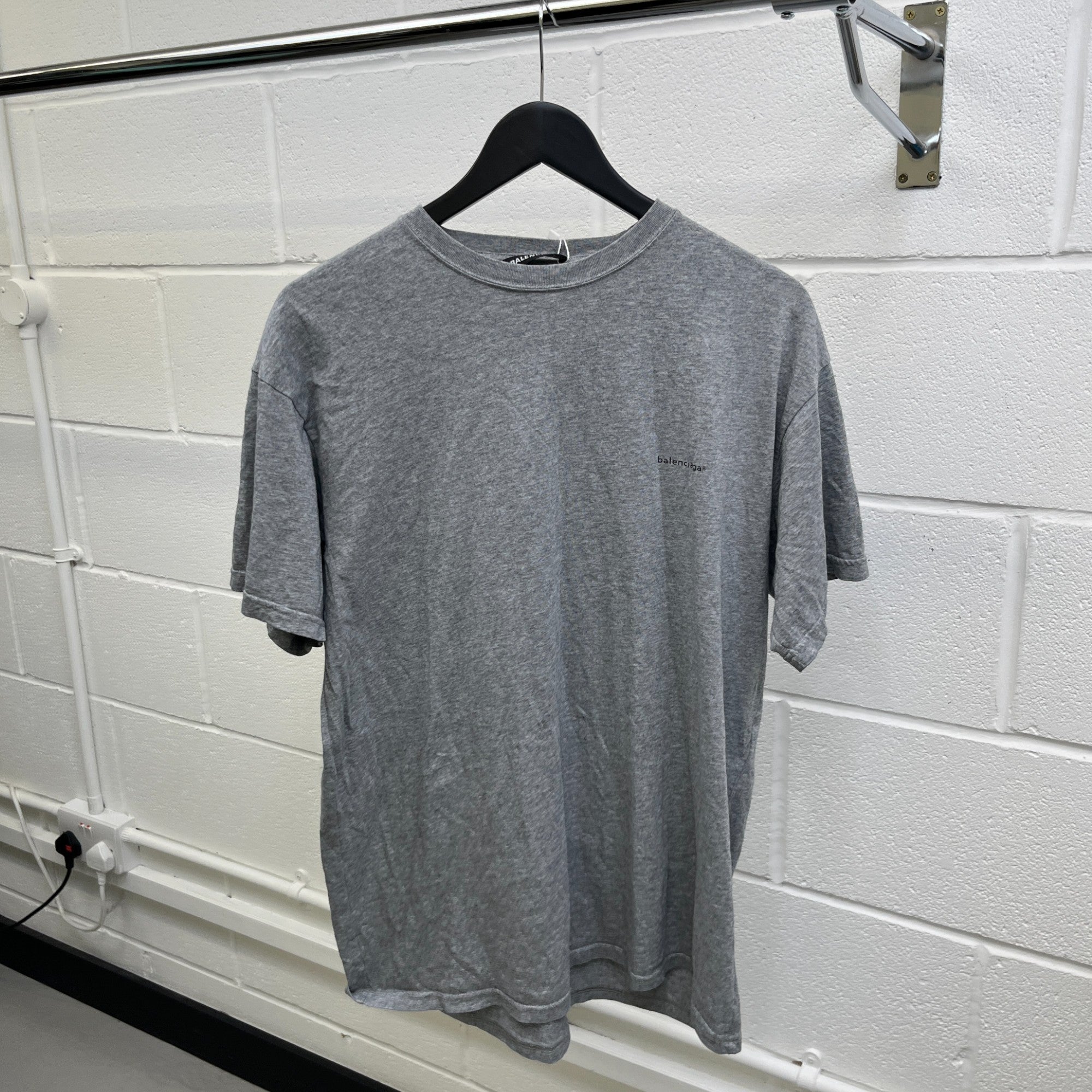 Men's Logo Print T-Shirt Grey Size S